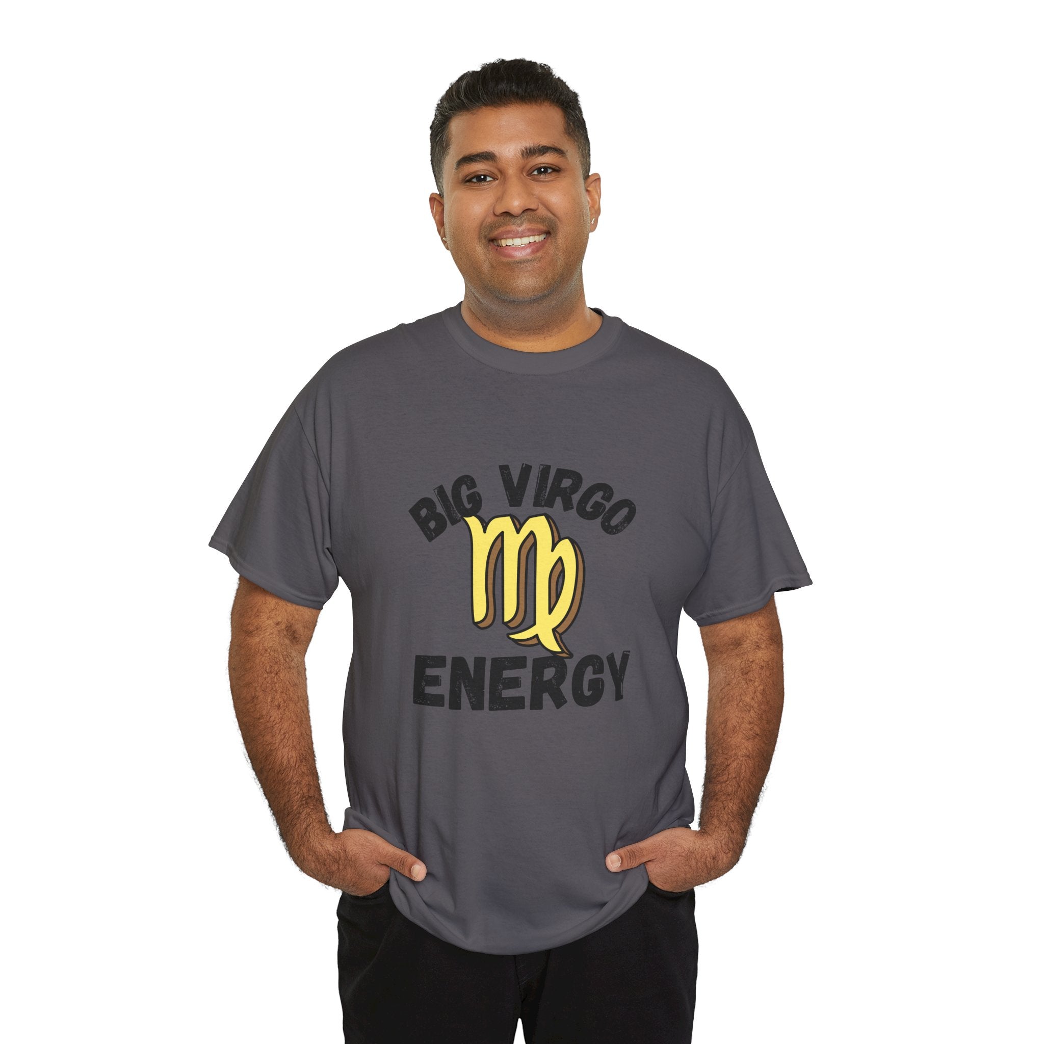 Big Virgo Energy Unisex Heavy Cotton Tee for Astrology Lovers, Zodiac Signs Shirt, Horoscope Gift, Casual Wear, Star Sign Apparel