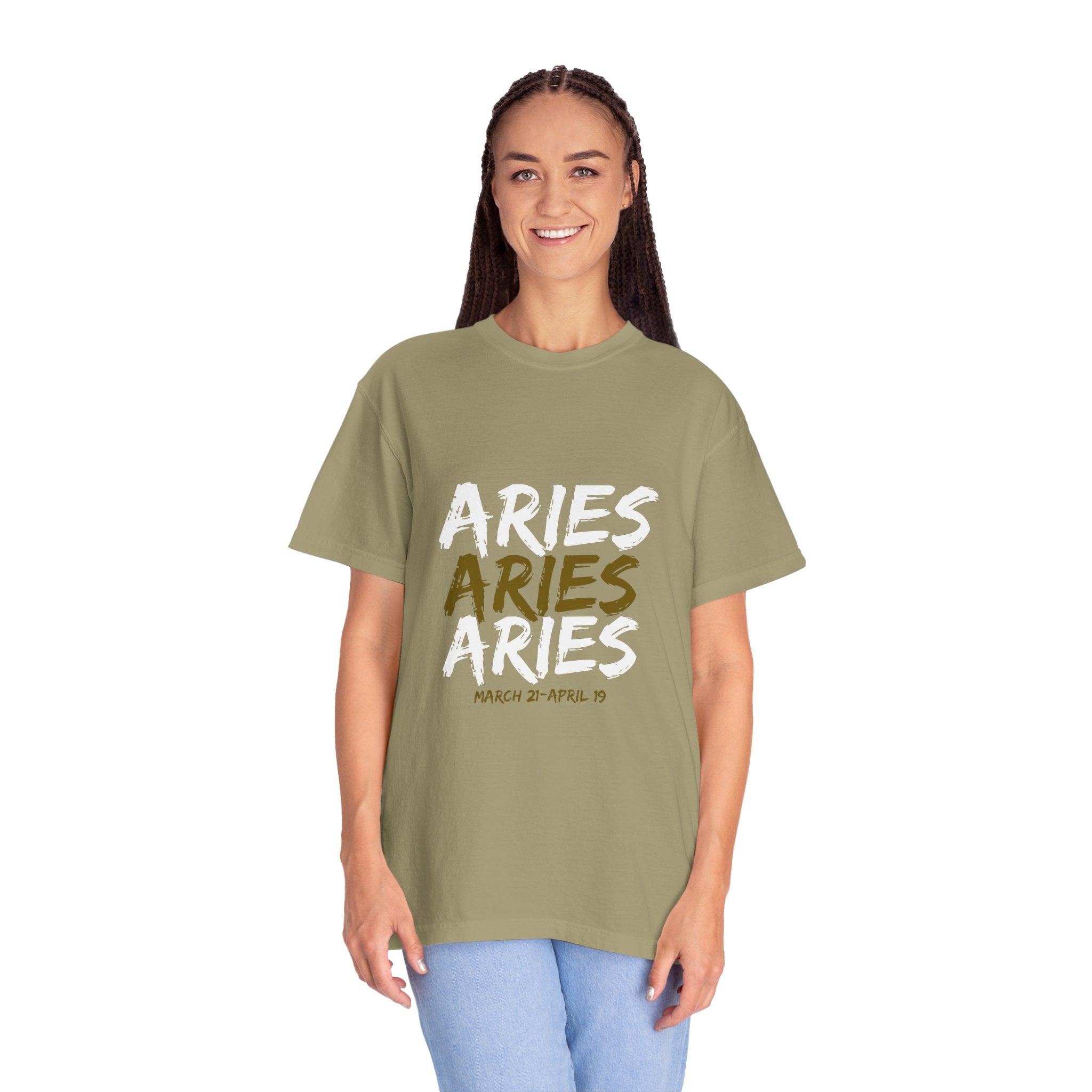 Astrology ARIES T-Shirt | Unisex Garment-Dyed Tee for Zodiac Lovers, Birthday Gift, Astrology Apparel, Horoscope Shirt, Casual Wear