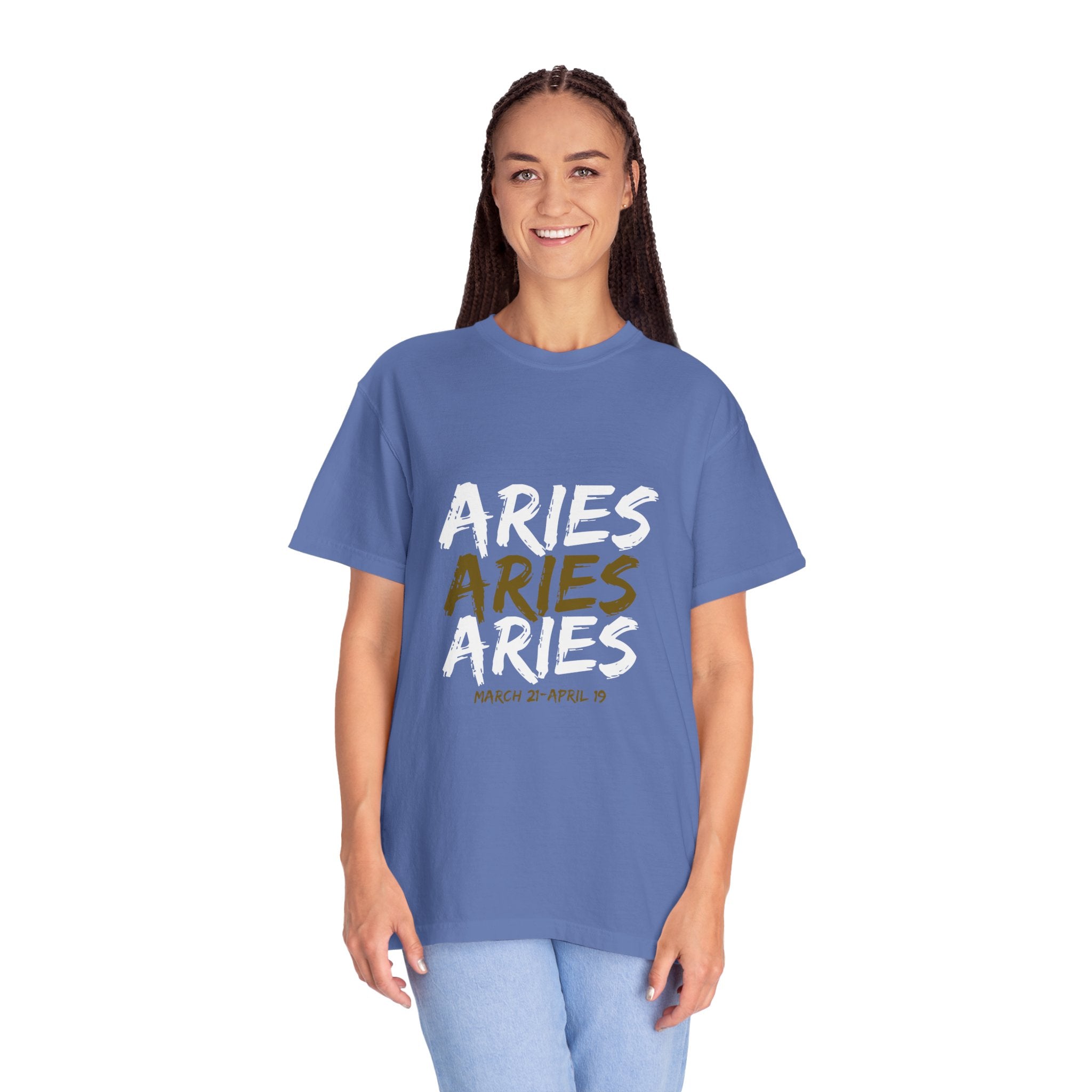 Astrology ARIES T-Shirt | Unisex Garment-Dyed Tee for Zodiac Lovers, Birthday Gift, Astrology Apparel, Horoscope Shirt, Casual Wear