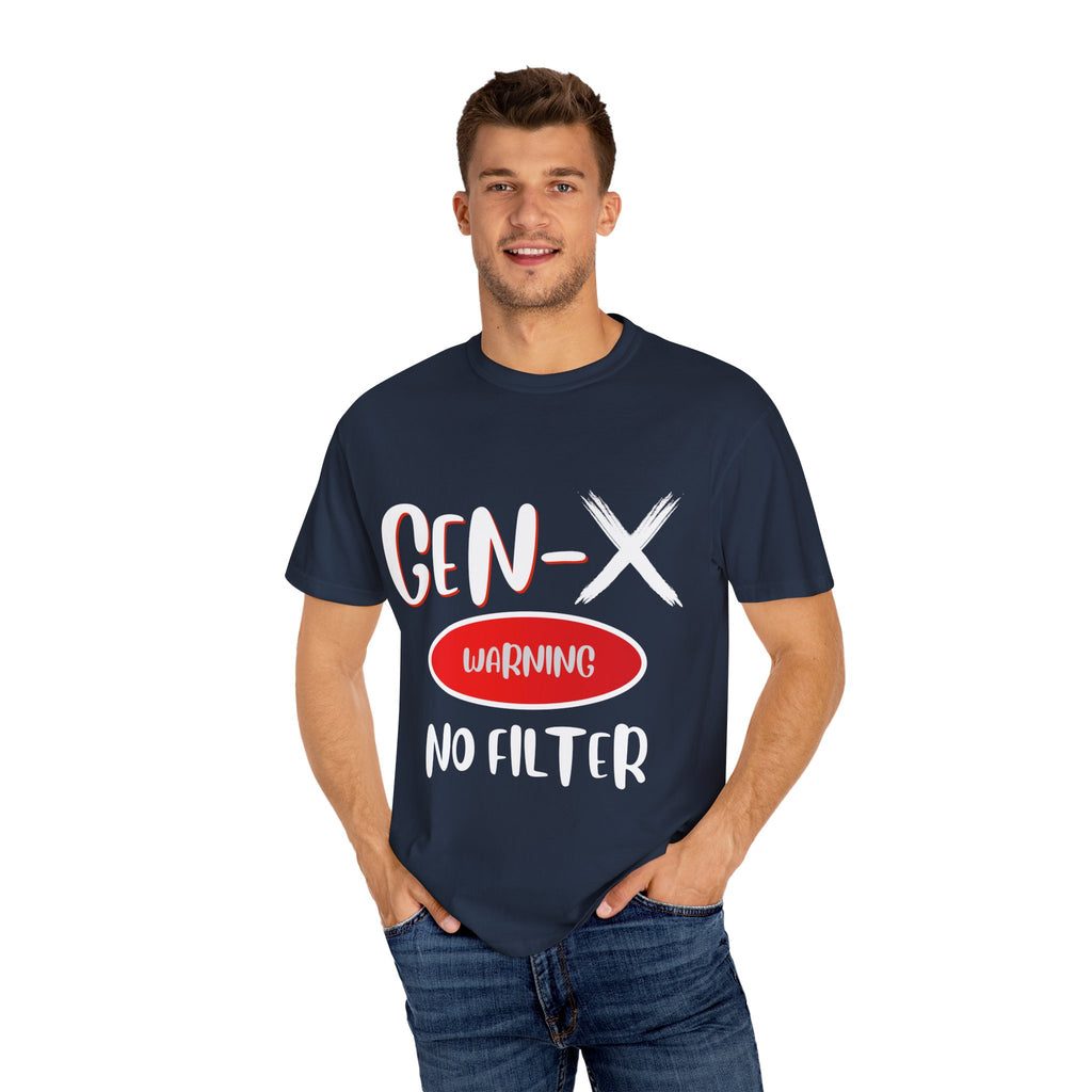 GEN-X Warning Graphic T-Shirt, Unisex Casual Tee, Trendy Everyday Wear, Gift for Friends, Summer Statement Shirt