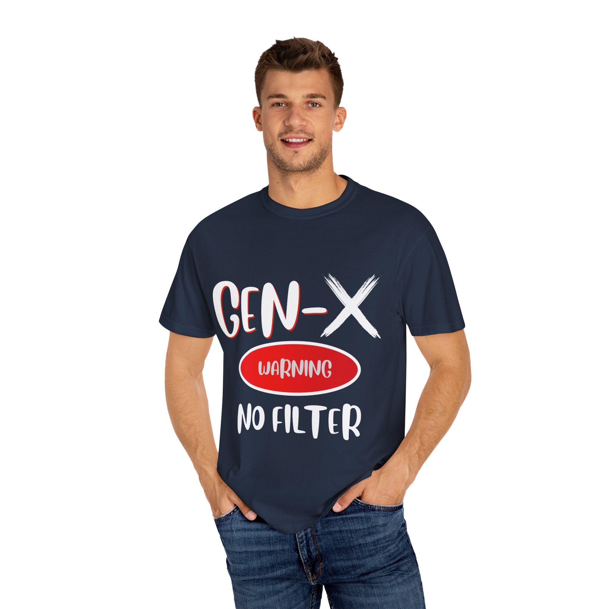GEN-X Warning Graphic T-Shirt, Unisex Casual Tee, Trendy Everyday Wear, Gift for Friends, Summer Statement Shirt