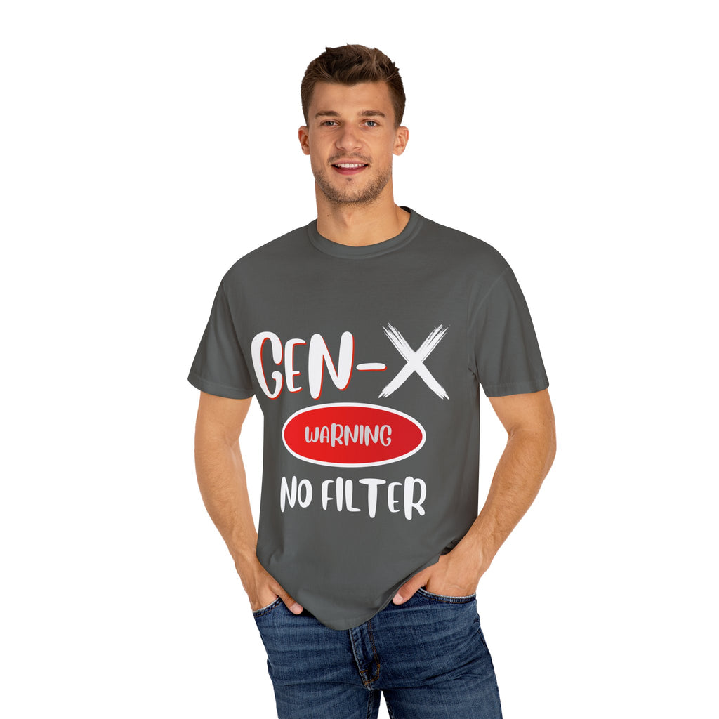 GEN-X Warning Graphic T-Shirt, Unisex Casual Tee, Trendy Everyday Wear, Gift for Friends, Summer Statement Shirt