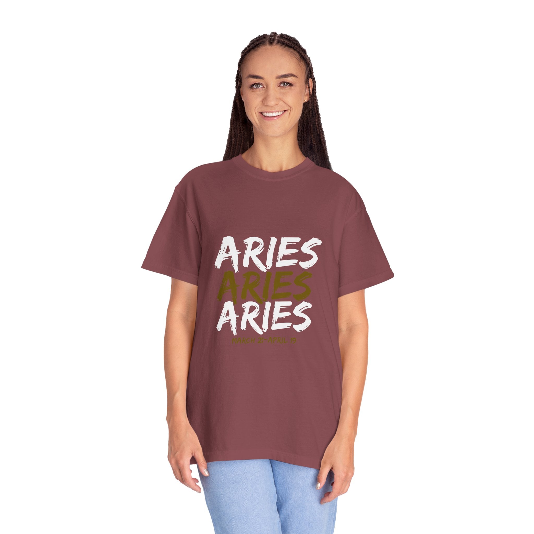 Astrology ARIES T-Shirt | Unisex Garment-Dyed Tee for Zodiac Lovers, Birthday Gift, Astrology Apparel, Horoscope Shirt, Casual Wear
