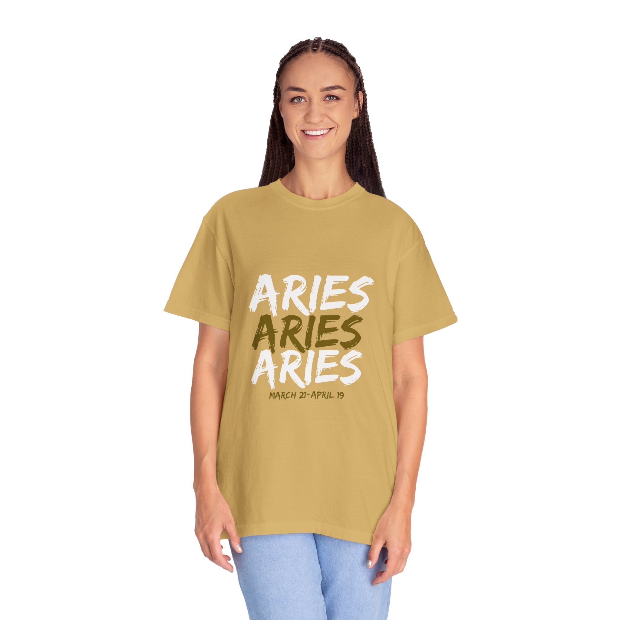 Astrology ARIES T-Shirt | Unisex Garment-Dyed Tee for Zodiac Lovers, Birthday Gift, Astrology Apparel, Horoscope Shirt, Casual Wear