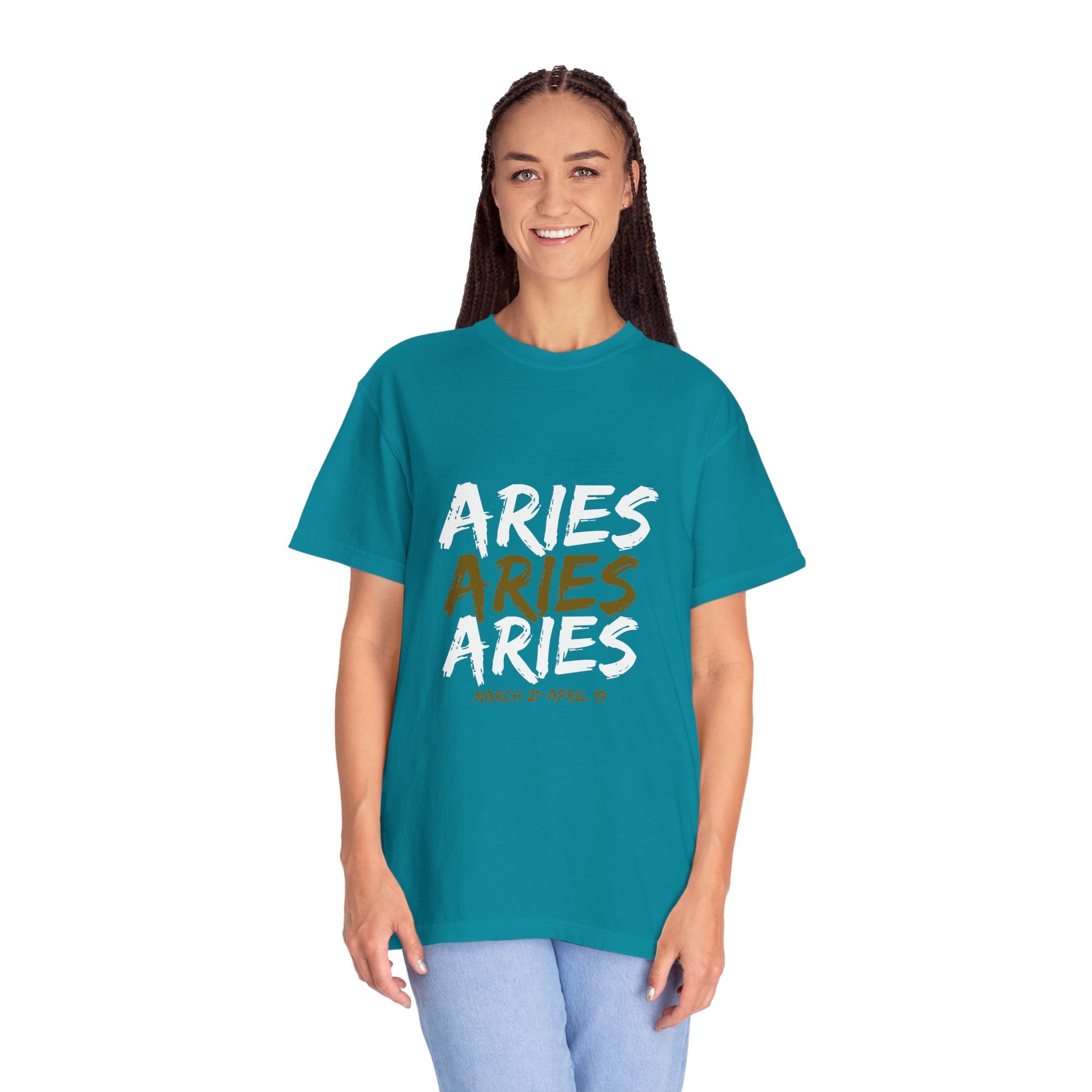 Astrology ARIES T-Shirt | Unisex Garment-Dyed Tee for Zodiac Lovers, Birthday Gift, Astrology Apparel, Horoscope Shirt, Casual Wear