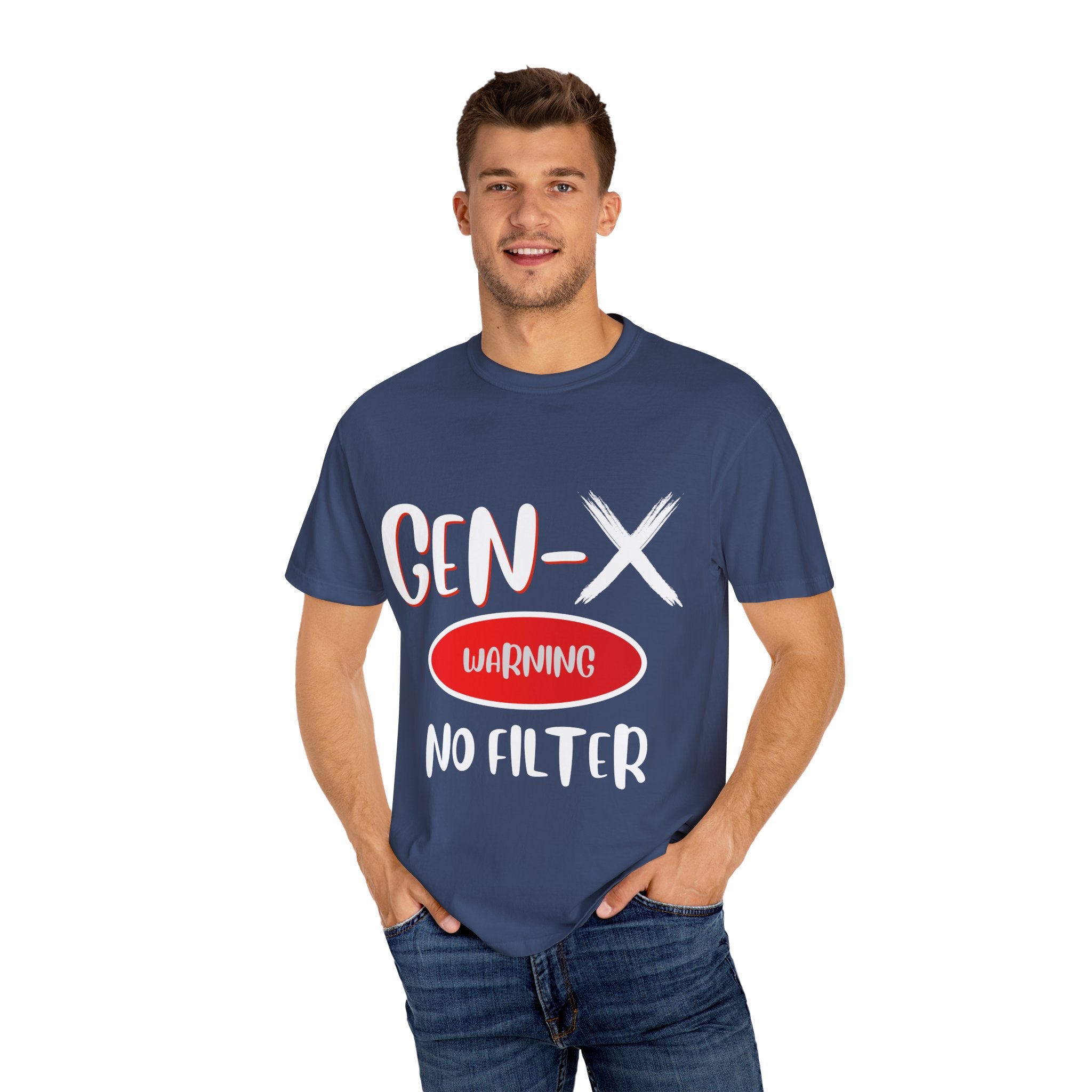 GEN-X Warning Graphic T-Shirt, Unisex Casual Tee, Trendy Everyday Wear, Gift for Friends, Summer Statement Shirt