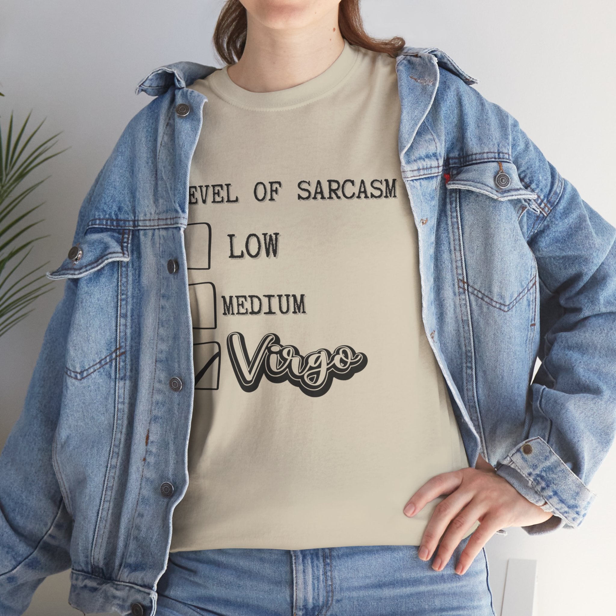VIRGO Humor Unisex Tee, Funny Gift, Casual Wear, Sarcasm Levels Shirt, Birthday Present, Everyday Apparel