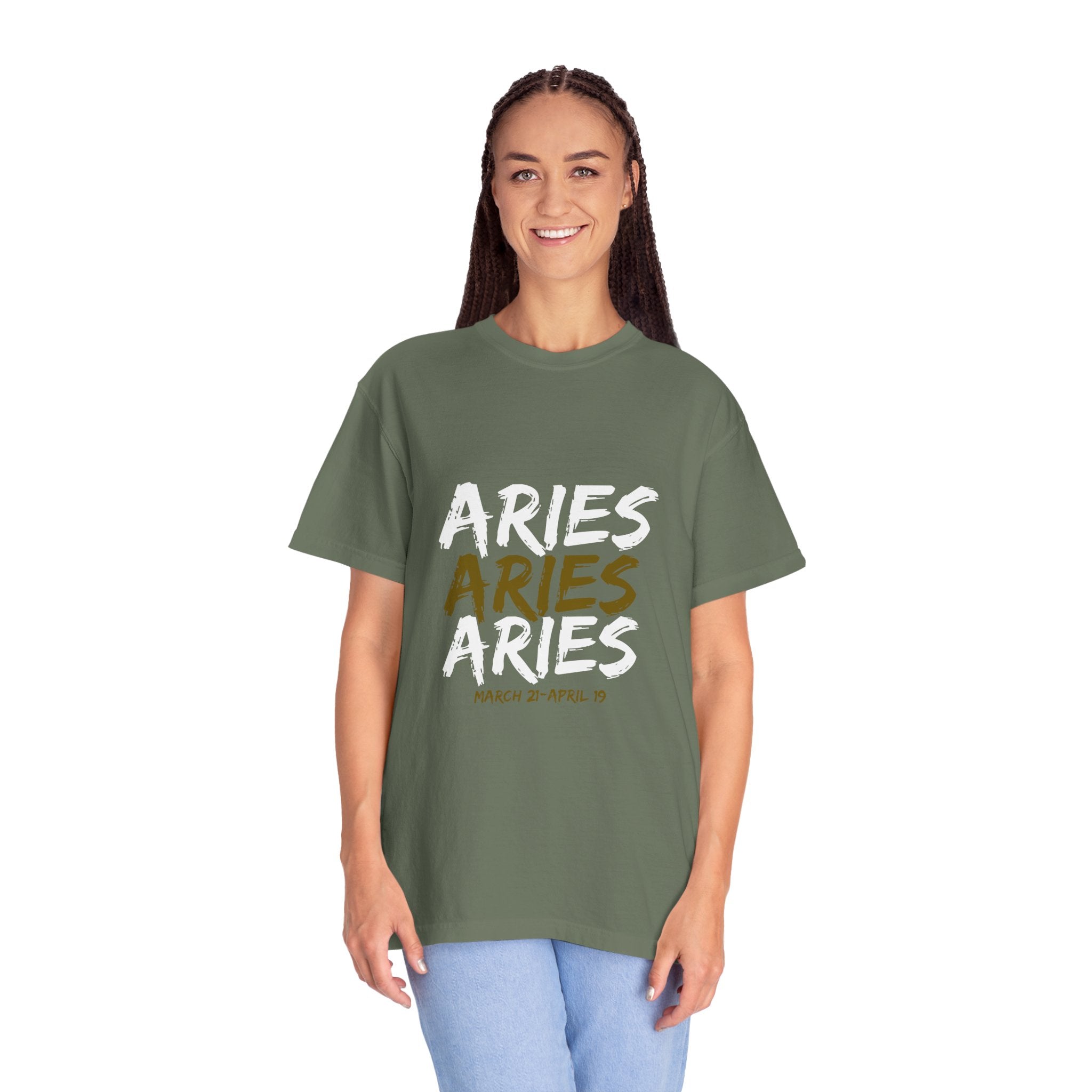 Astrology ARIES T-Shirt | Unisex Garment-Dyed Tee for Zodiac Lovers, Birthday Gift, Astrology Apparel, Horoscope Shirt, Casual Wear