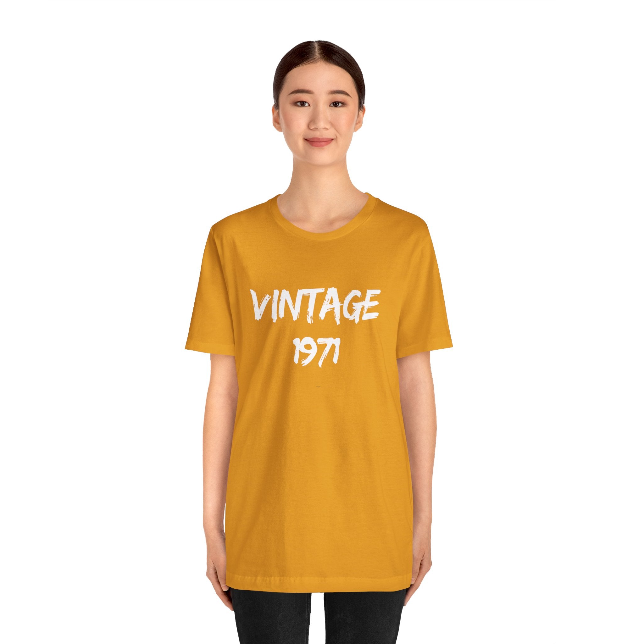 Vintage 1971 Unisex Jersey Tee, Retro Graphic Shirt, Birthday Gift, Casual Wear, Nostalgic Fashion, Summer Top