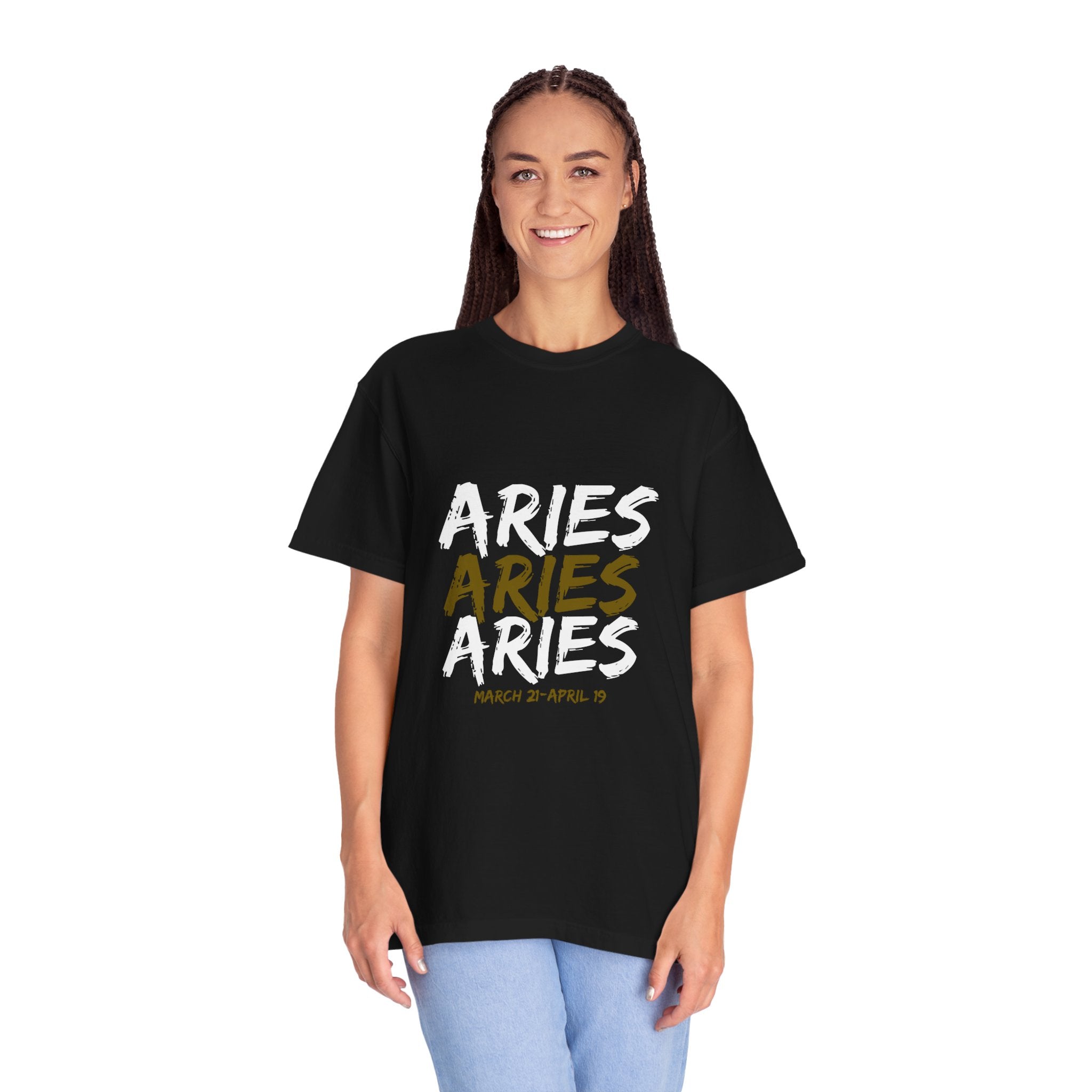 Astrology ARIES T-Shirt | Unisex Garment-Dyed Tee for Zodiac Lovers, Birthday Gift, Astrology Apparel, Horoscope Shirt, Casual Wear