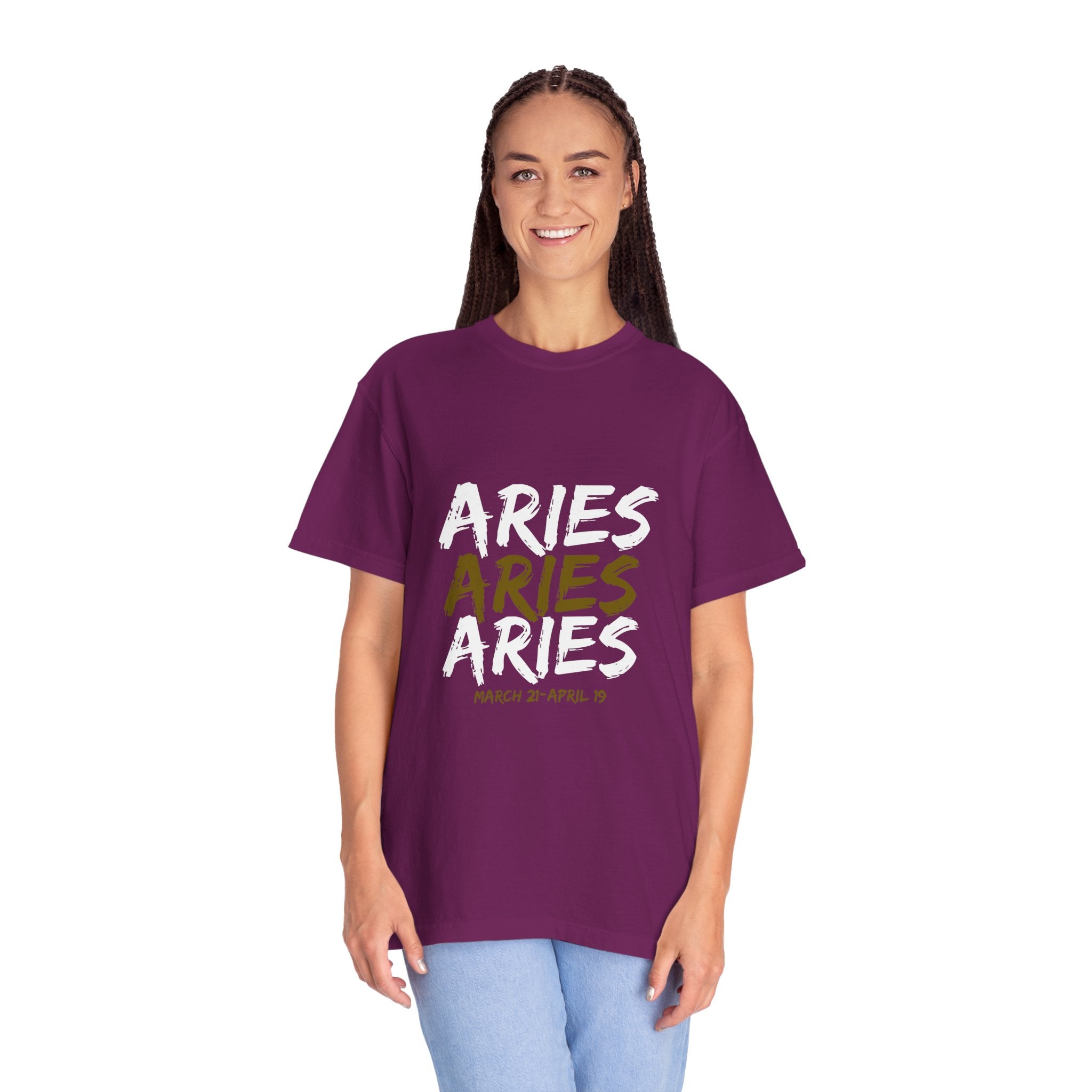 Astrology ARIES T-Shirt | Unisex Garment-Dyed Tee for Zodiac Lovers, Birthday Gift, Astrology Apparel, Horoscope Shirt, Casual Wear