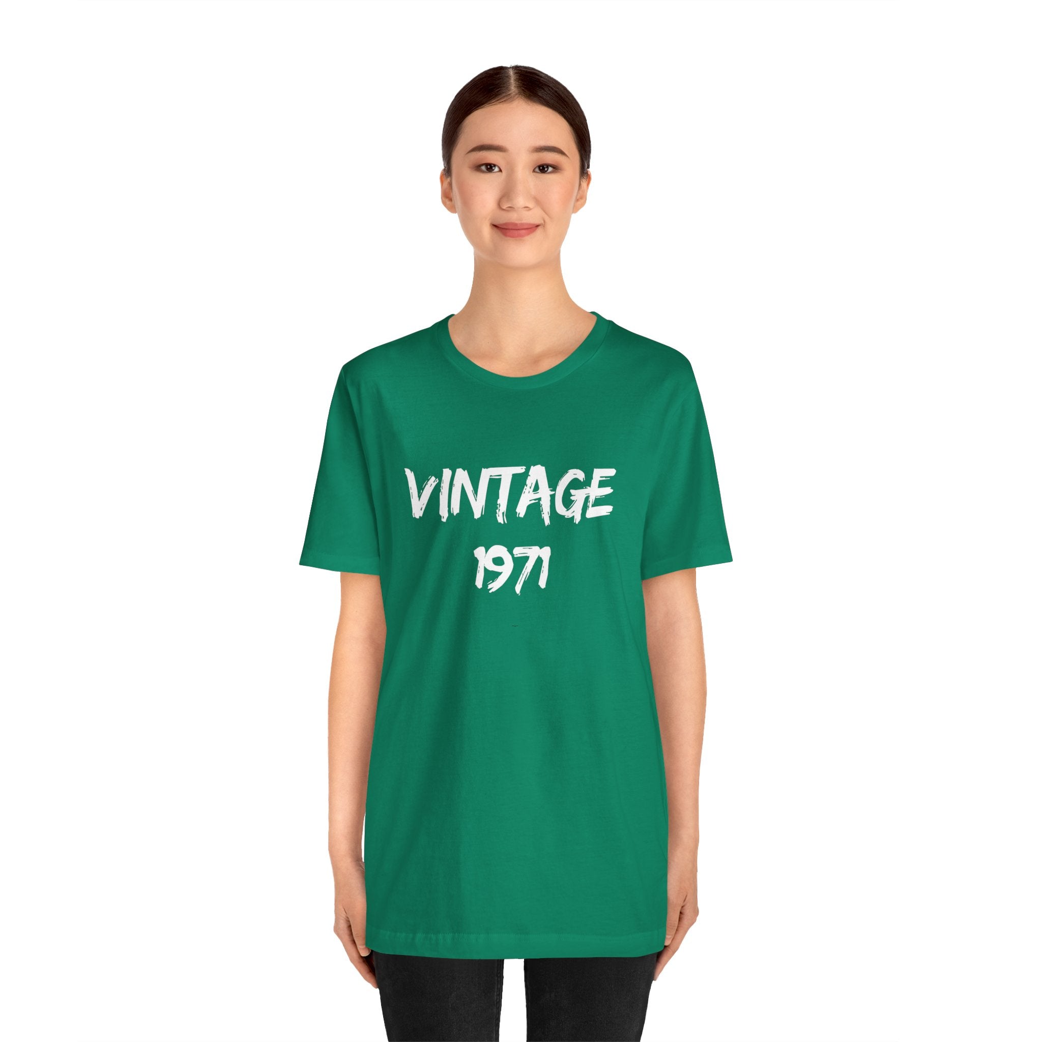 Vintage 1971 Unisex Jersey Tee, Retro Graphic Shirt, Birthday Gift, Casual Wear, Nostalgic Fashion, Summer Top