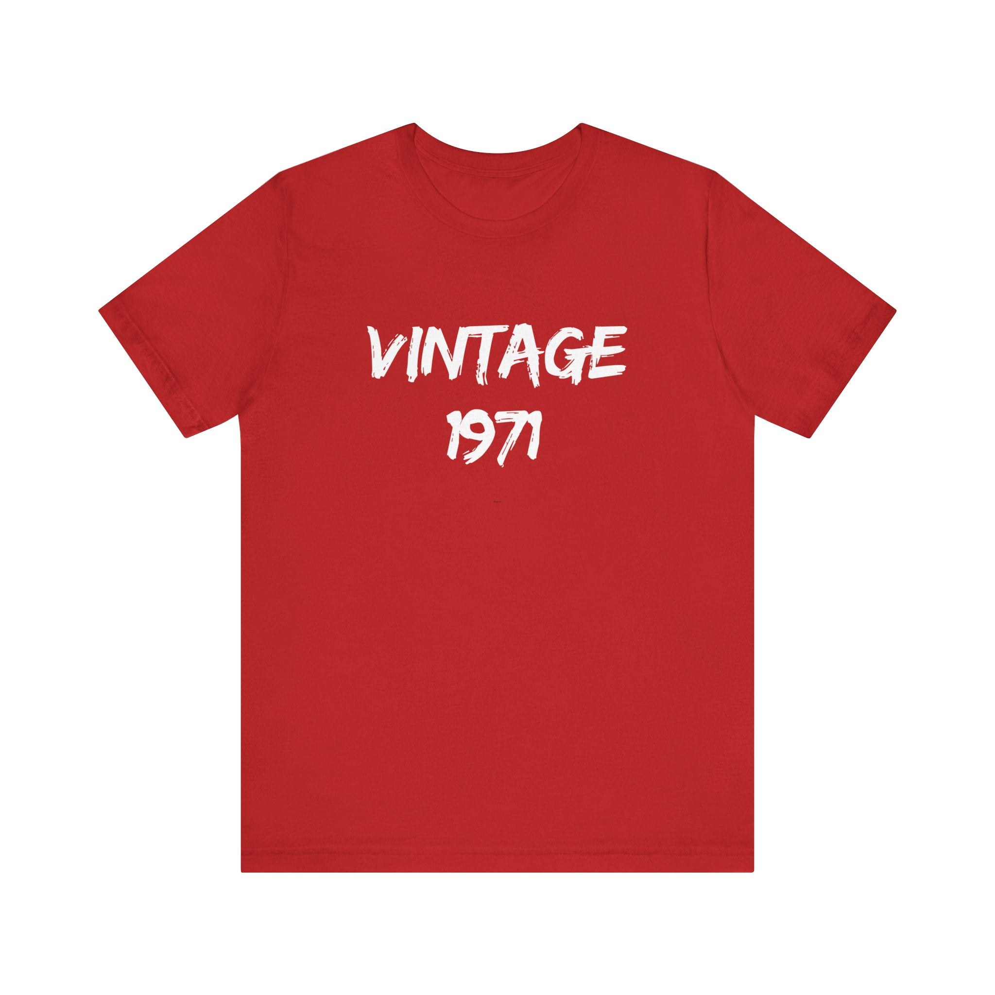 Vintage 1971 Unisex Jersey Tee, Retro Graphic Shirt, Birthday Gift, Casual Wear, Nostalgic Fashion, Summer Top