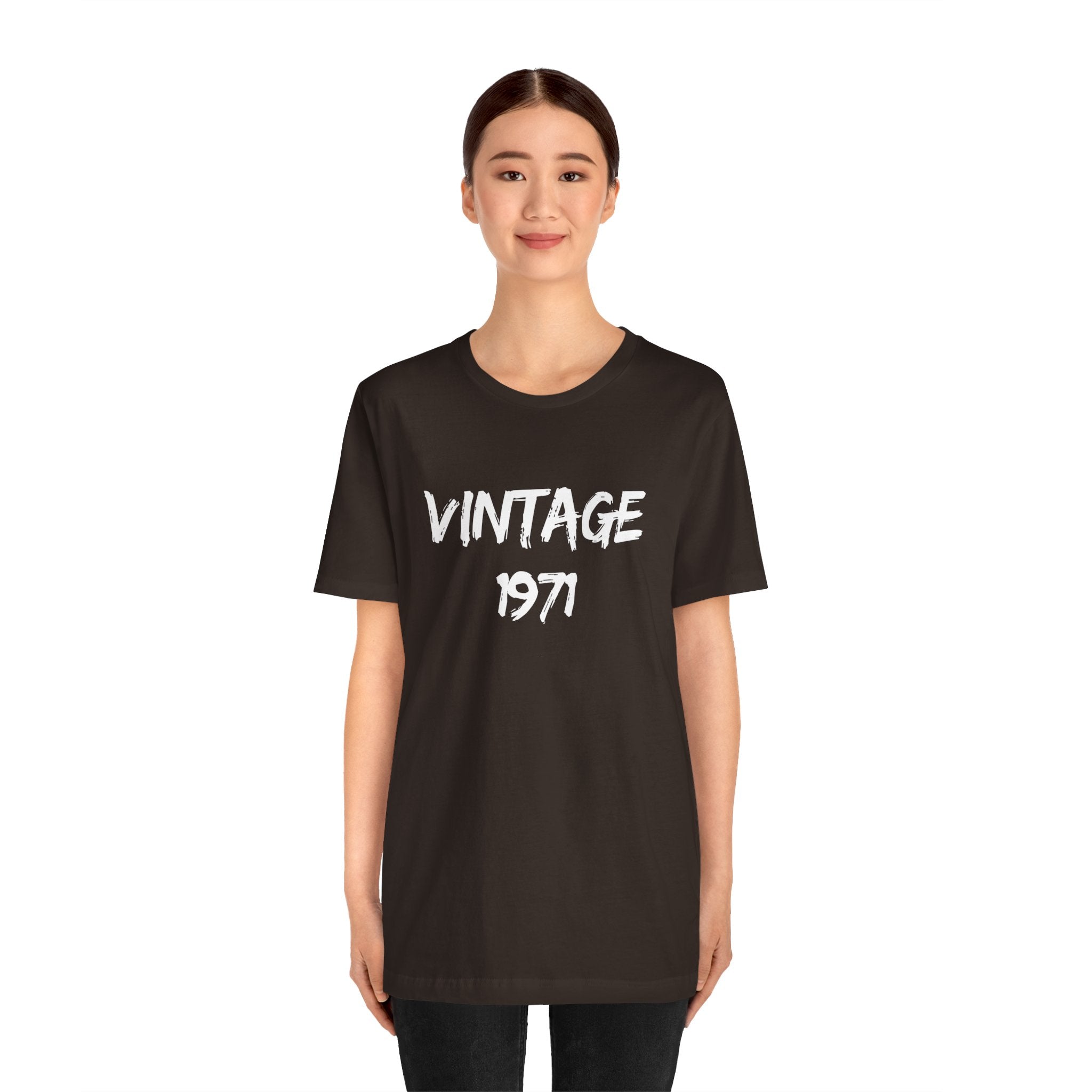 Vintage 1971 Unisex Jersey Tee, Retro Graphic Shirt, Birthday Gift, Casual Wear, Nostalgic Fashion, Summer Top
