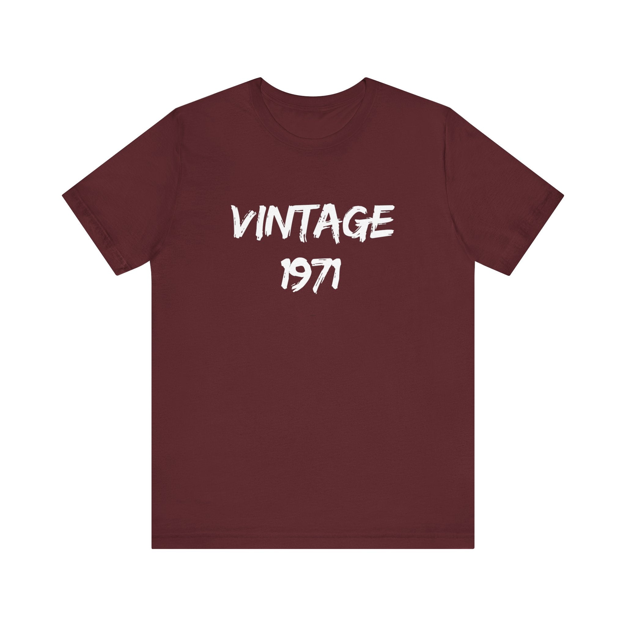 Vintage 1971 Unisex Jersey Tee, Retro Graphic Shirt, Birthday Gift, Casual Wear, Nostalgic Fashion, Summer Top