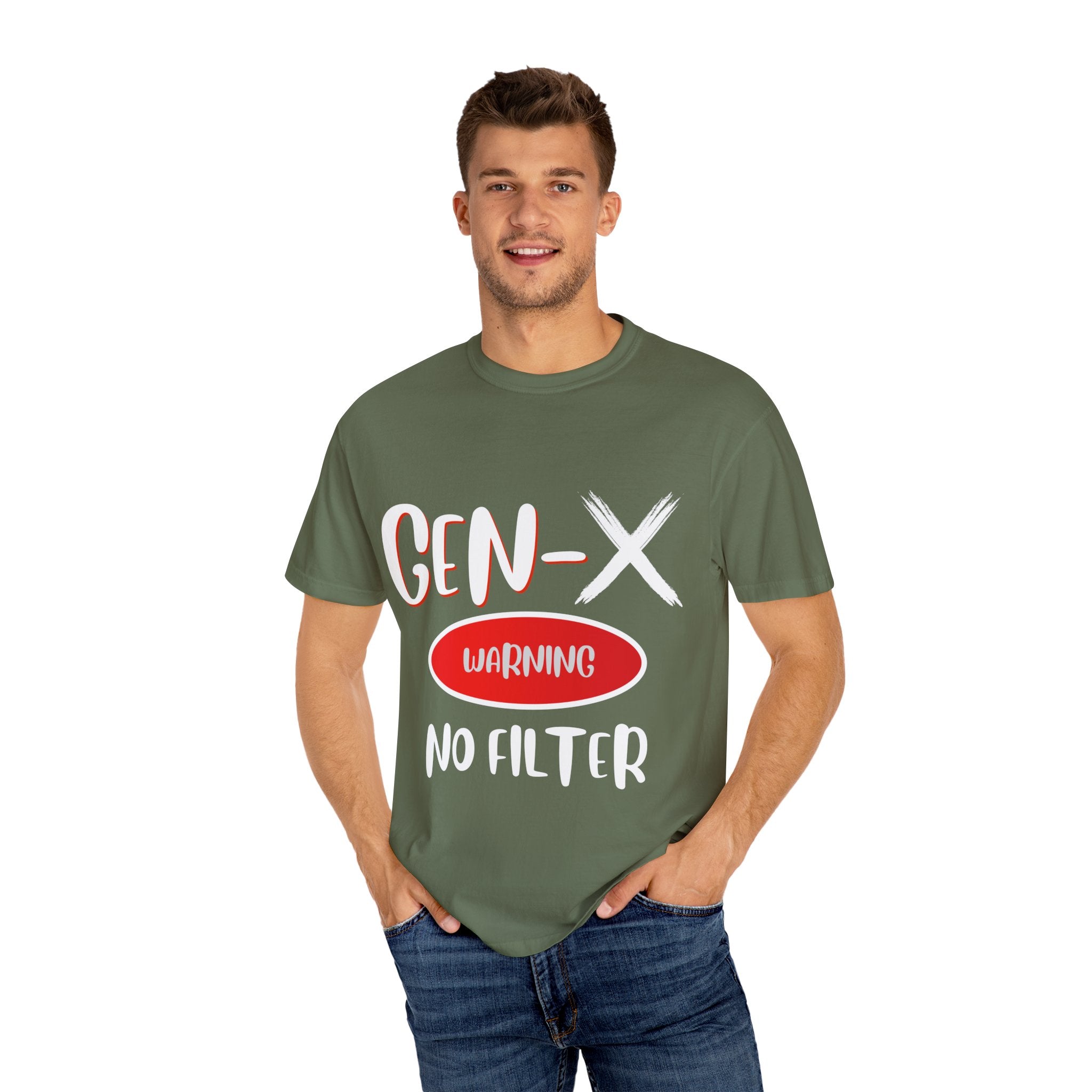 GEN-X Warning Graphic T-Shirt, Unisex Casual Tee, Trendy Everyday Wear, Gift for Friends, Summer Statement Shirt