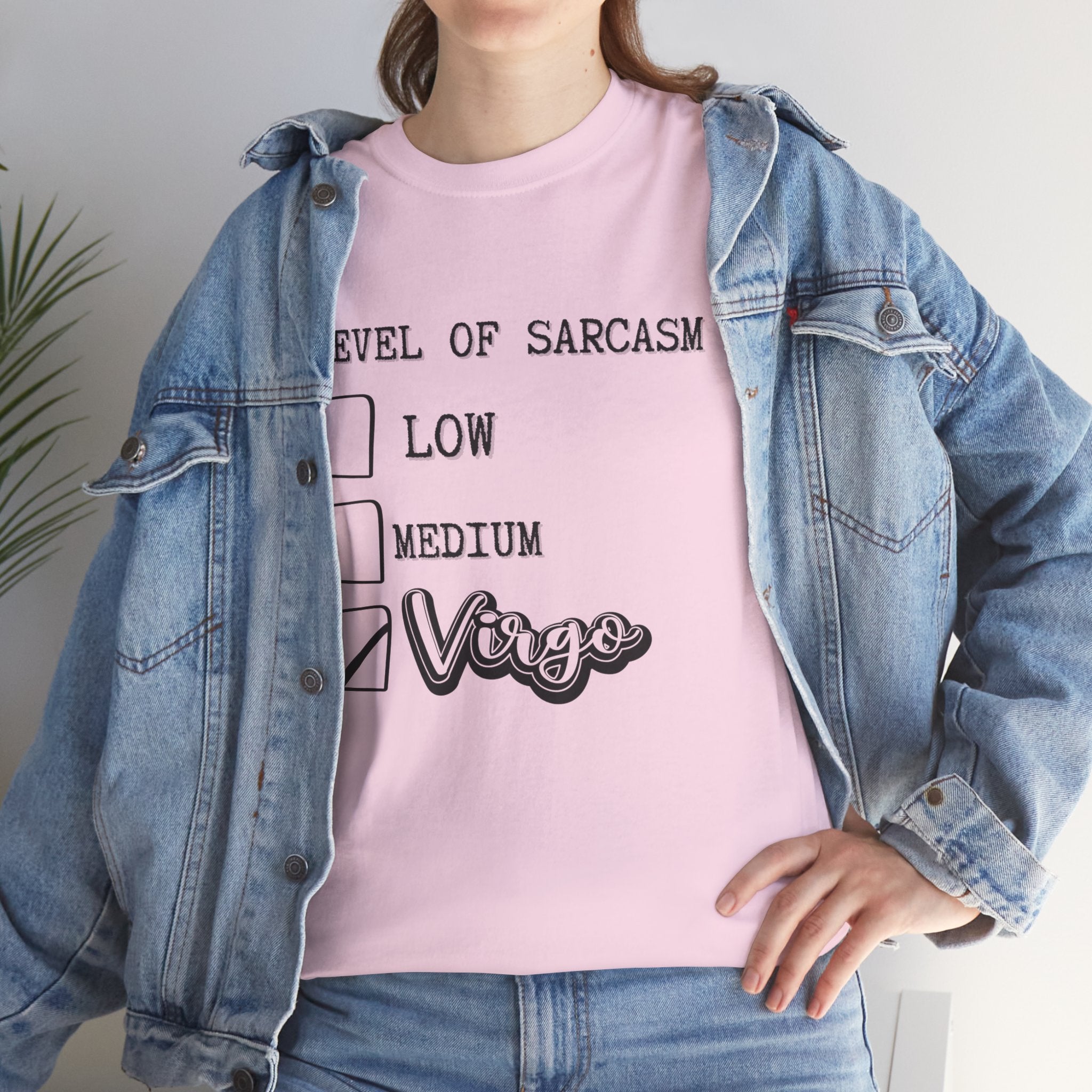 VIRGO Humor Unisex Tee, Funny Gift, Casual Wear, Sarcasm Levels Shirt, Birthday Present, Everyday Apparel