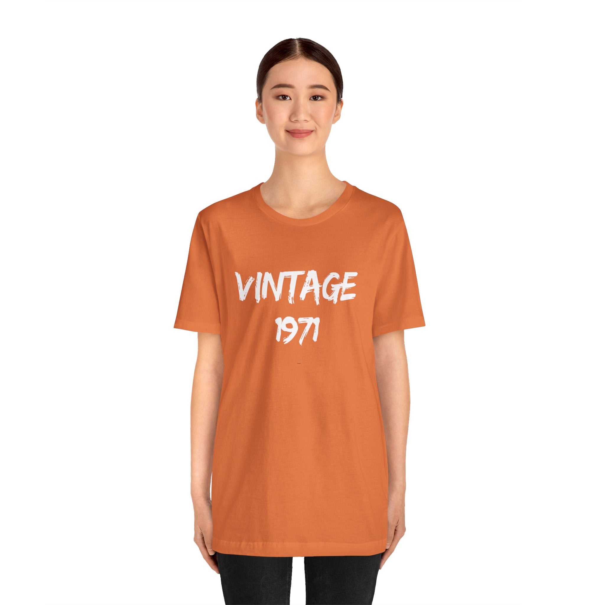 Vintage 1971 Unisex Jersey Tee, Retro Graphic Shirt, Birthday Gift, Casual Wear, Nostalgic Fashion, Summer Top