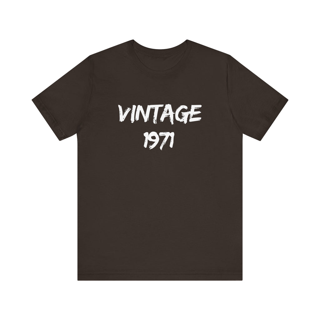 Vintage 1971 Unisex Jersey Tee, Retro Graphic Shirt, Birthday Gift, Casual Wear, Nostalgic Fashion, Summer Top