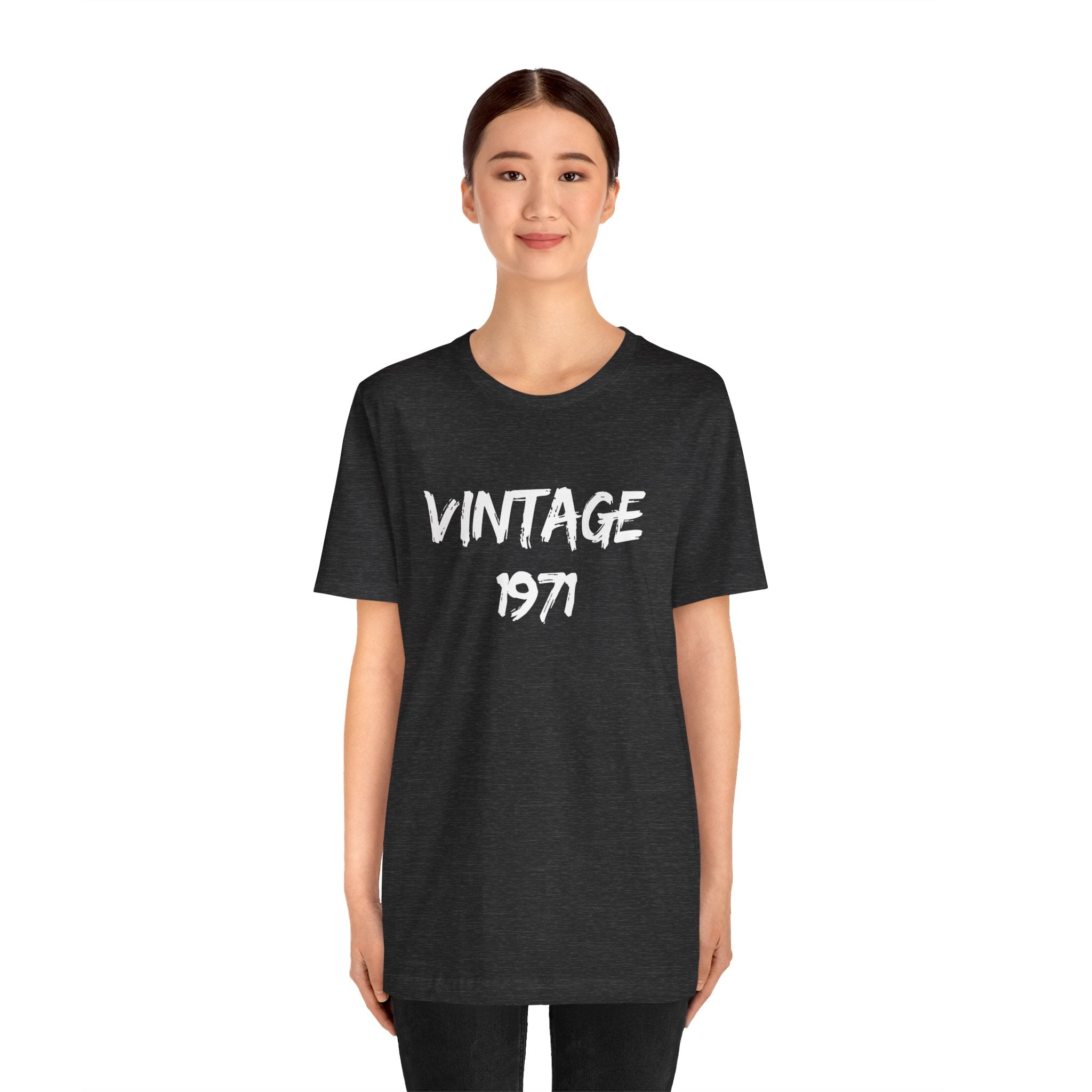 Vintage 1971 Unisex Jersey Tee, Retro Graphic Shirt, Birthday Gift, Casual Wear, Nostalgic Fashion, Summer Top