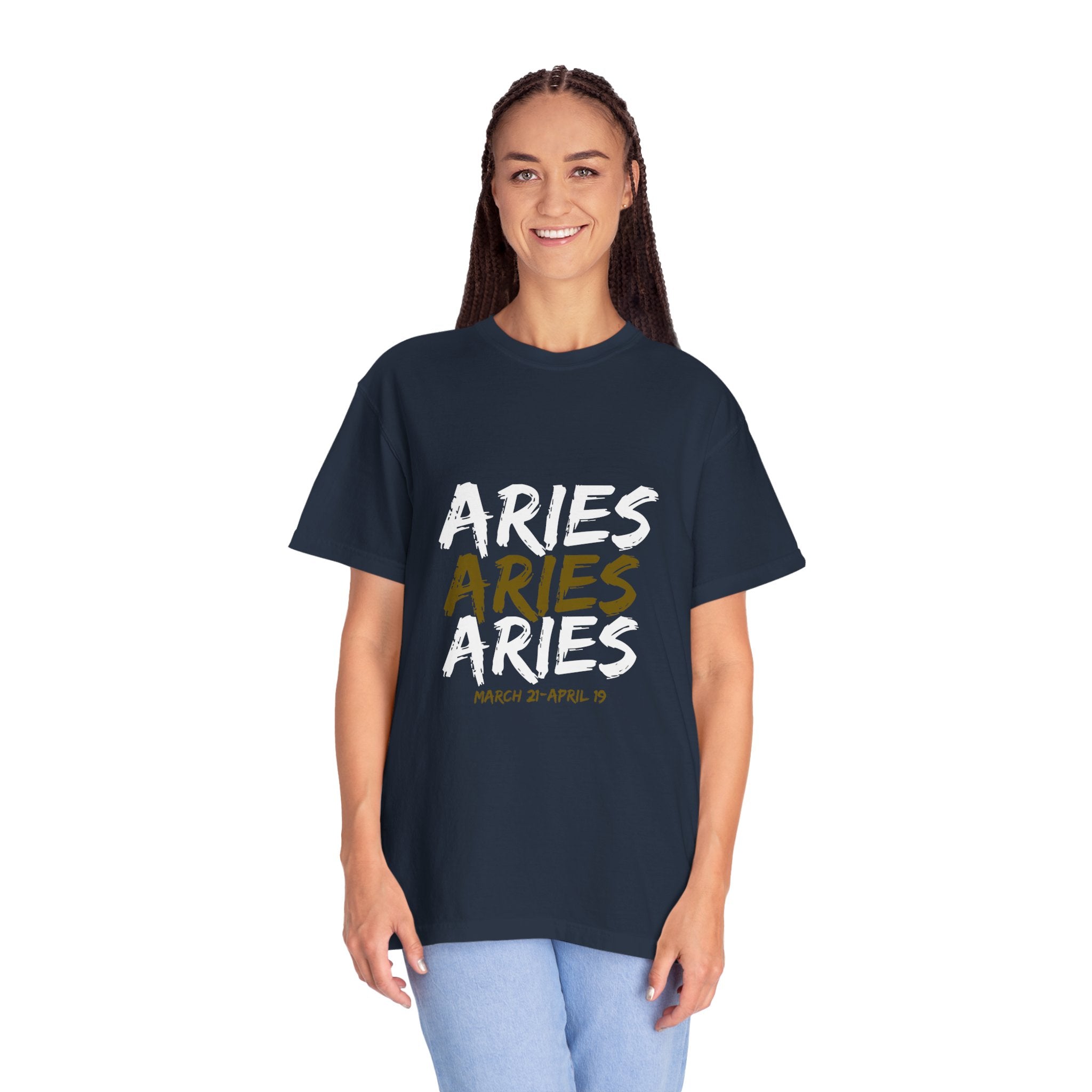 Astrology ARIES T-Shirt | Unisex Garment-Dyed Tee for Zodiac Lovers, Birthday Gift, Astrology Apparel, Horoscope Shirt, Casual Wear