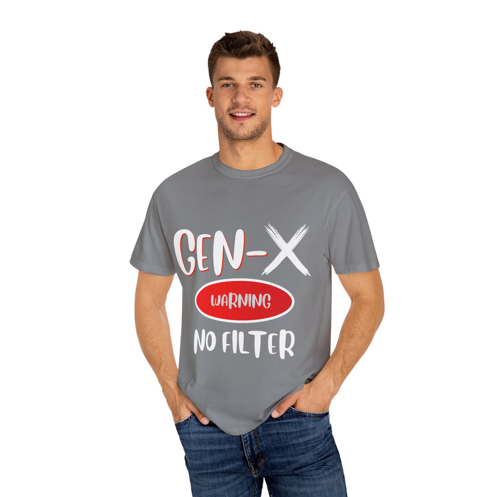 GEN-X Warning Graphic T-Shirt, Unisex Casual Tee, Trendy Everyday Wear, Gift for Friends, Summer Statement Shirt