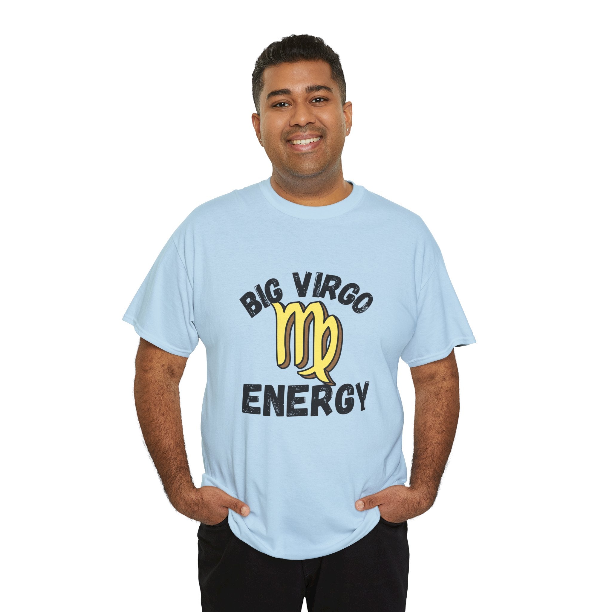 Big Virgo Energy Unisex Heavy Cotton Tee for Astrology Lovers, Zodiac Signs Shirt, Horoscope Gift, Casual Wear, Star Sign Apparel