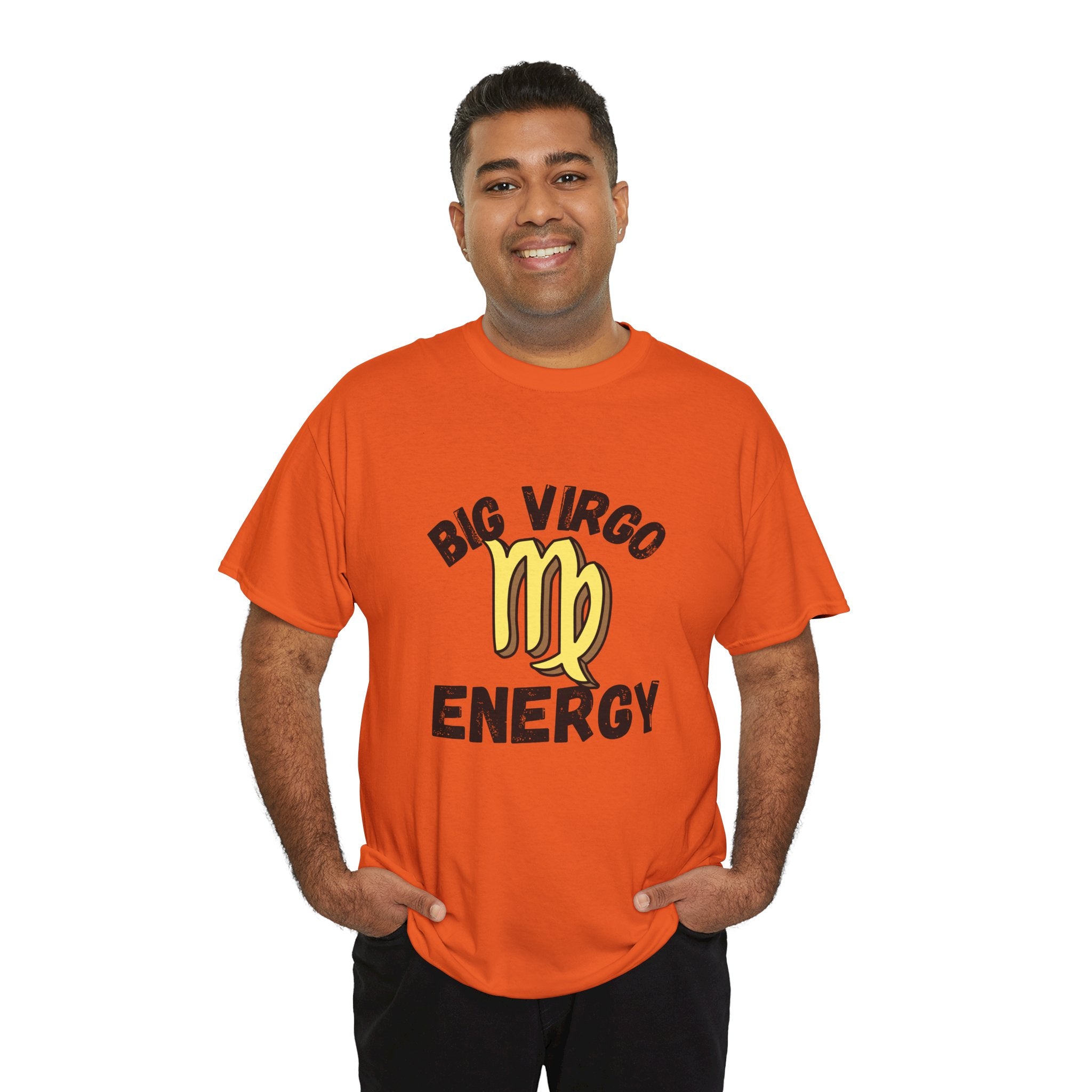 Big Virgo Energy Unisex Heavy Cotton Tee for Astrology Lovers, Zodiac Signs Shirt, Horoscope Gift, Casual Wear, Star Sign Apparel