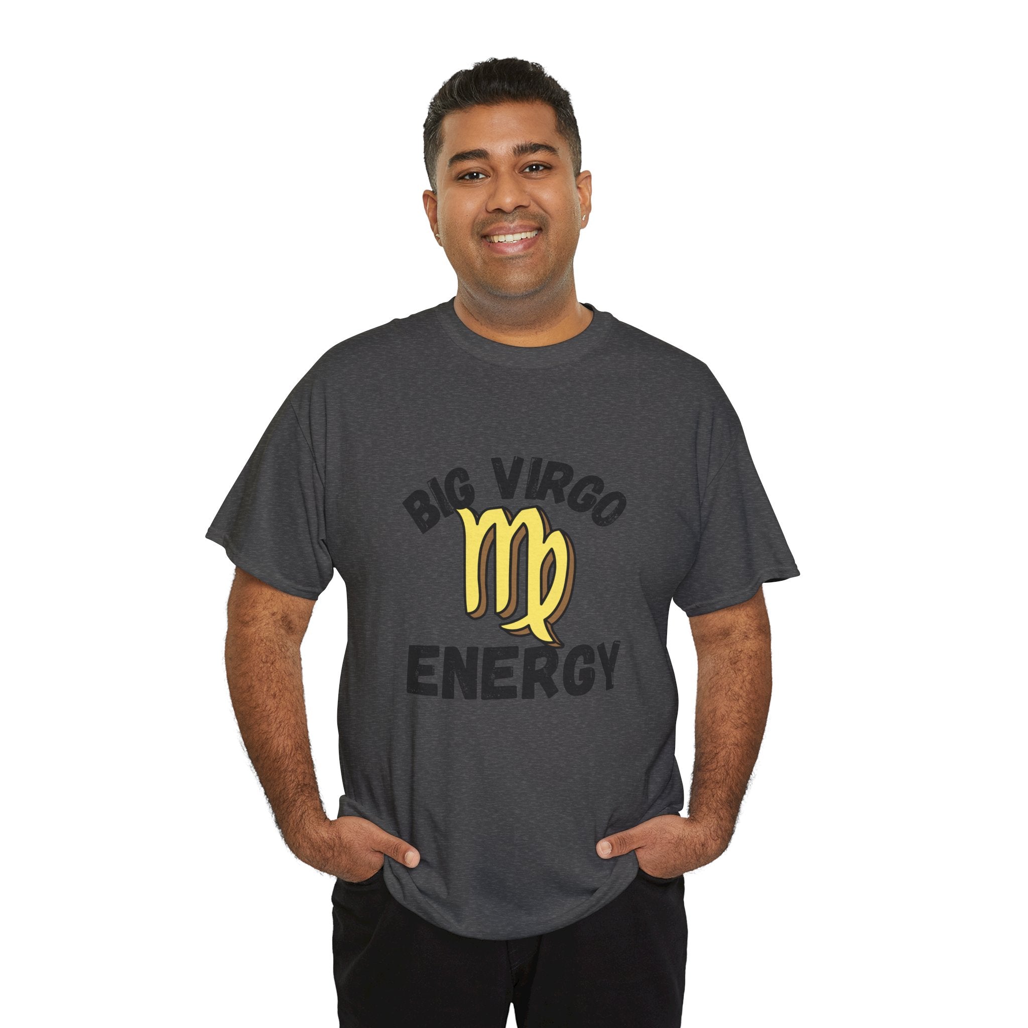 Big Virgo Energy Unisex Heavy Cotton Tee for Astrology Lovers, Zodiac Signs Shirt, Horoscope Gift, Casual Wear, Star Sign Apparel