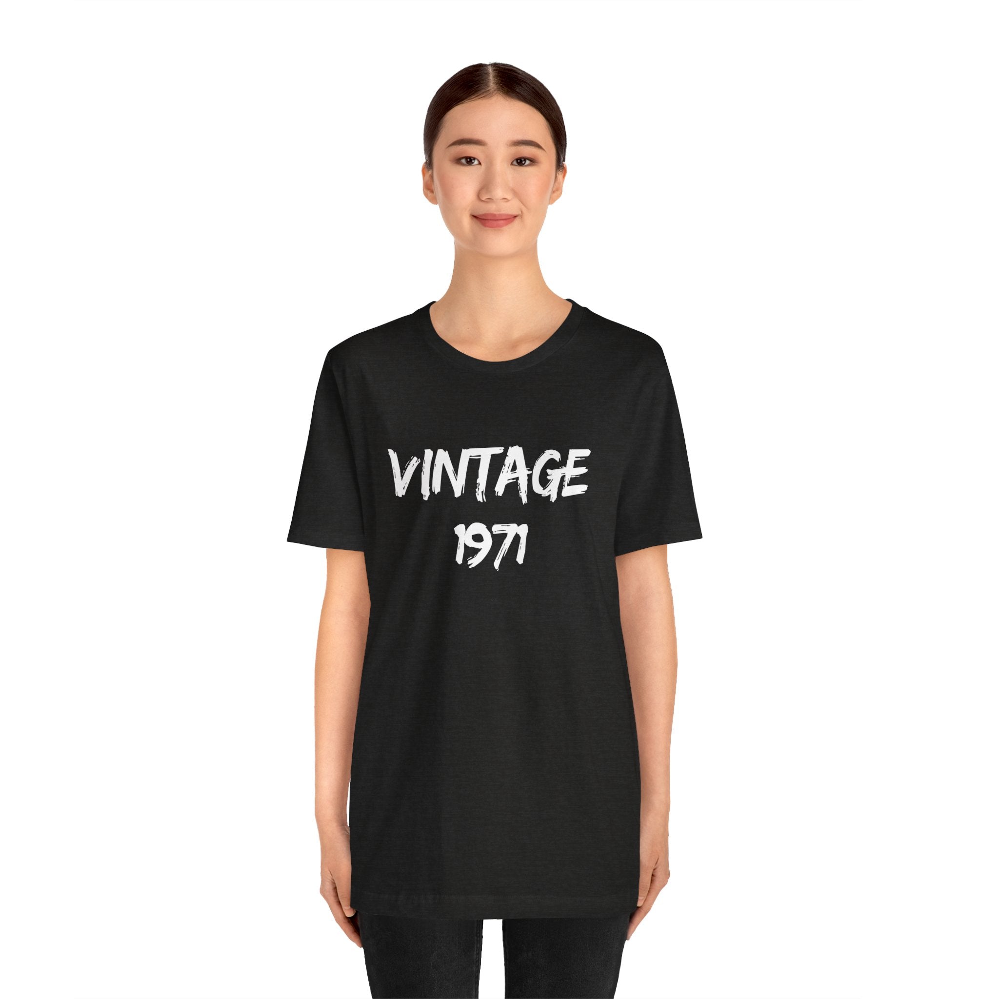 Vintage 1971 Unisex Jersey Tee, Retro Graphic Shirt, Birthday Gift, Casual Wear, Nostalgic Fashion, Summer Top