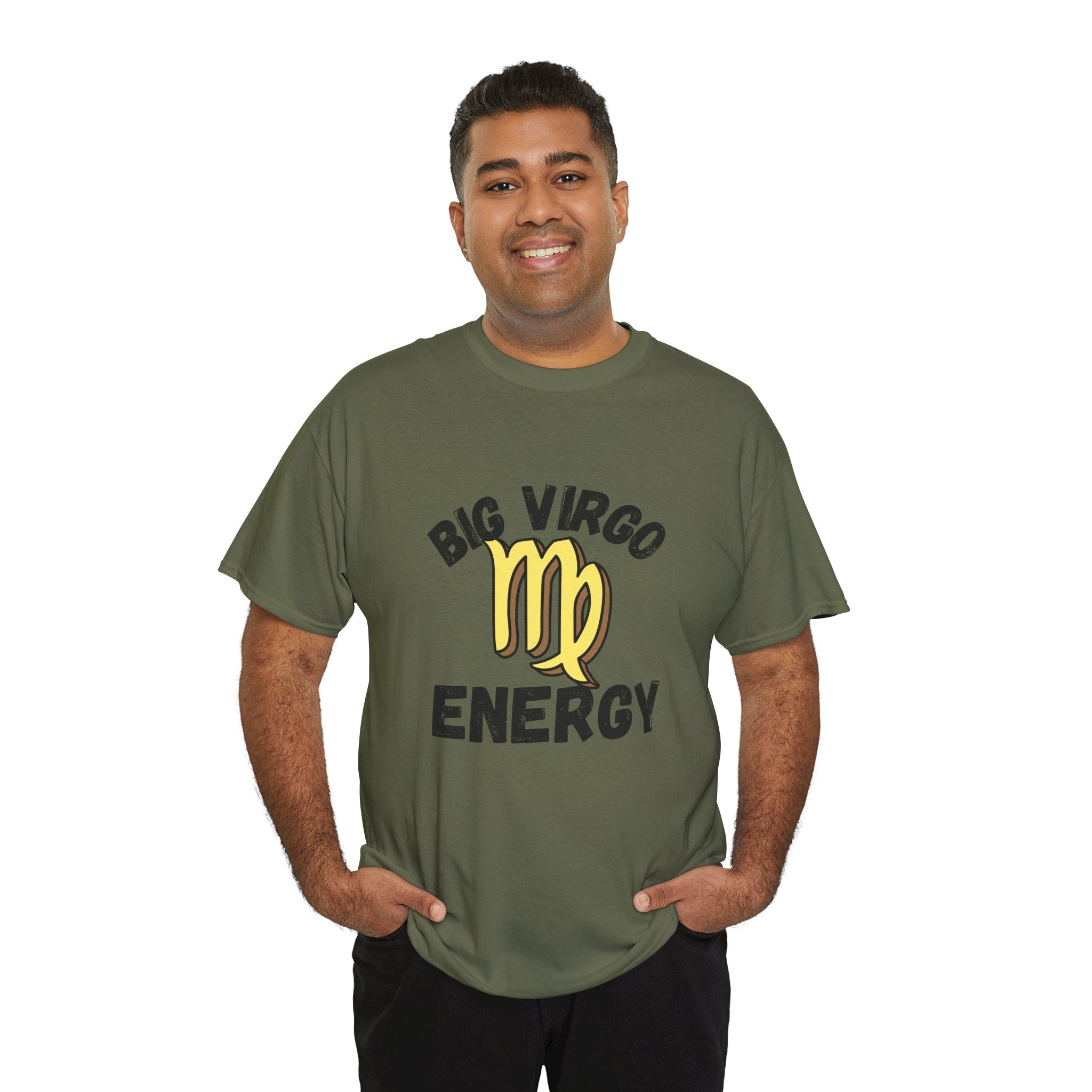 Big Virgo Energy Unisex Heavy Cotton Tee for Astrology Lovers, Zodiac Signs Shirt, Horoscope Gift, Casual Wear, Star Sign Apparel