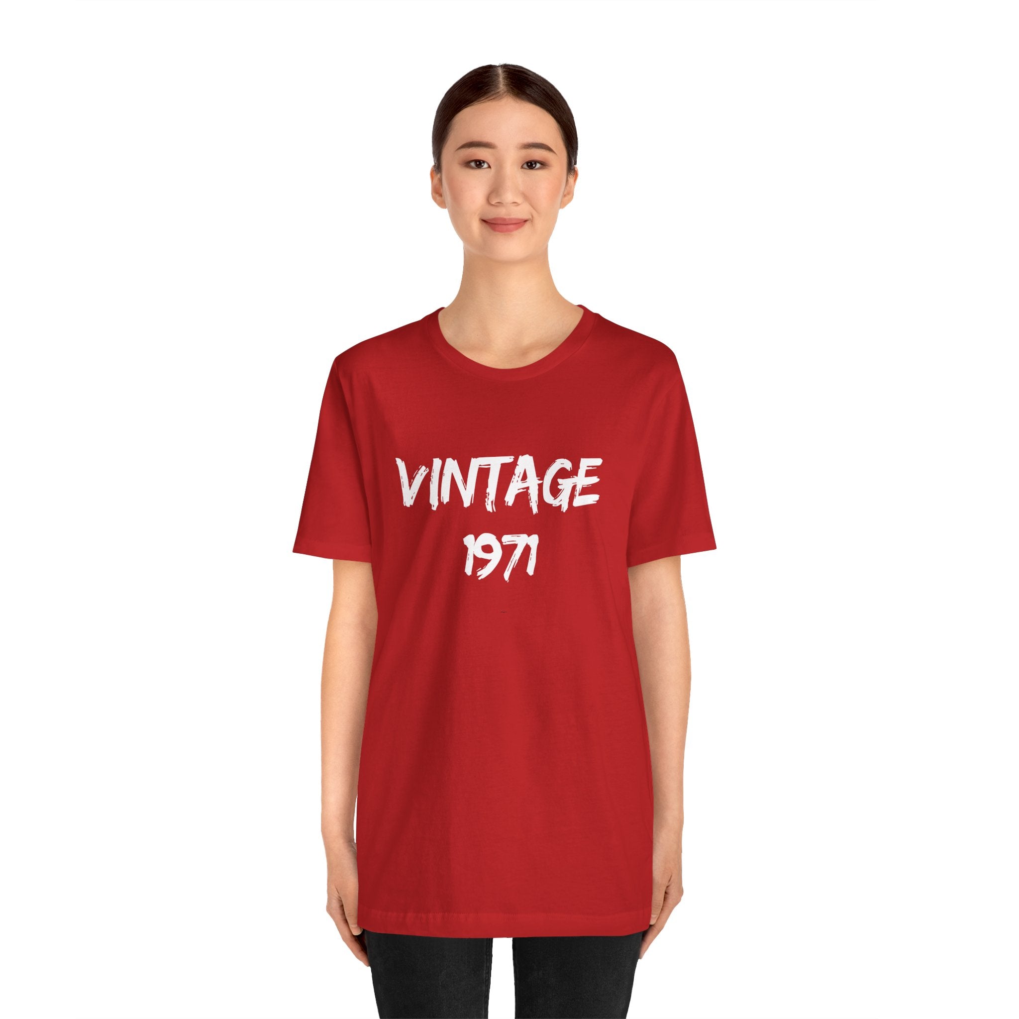 Vintage 1971 Unisex Jersey Tee, Retro Graphic Shirt, Birthday Gift, Casual Wear, Nostalgic Fashion, Summer Top