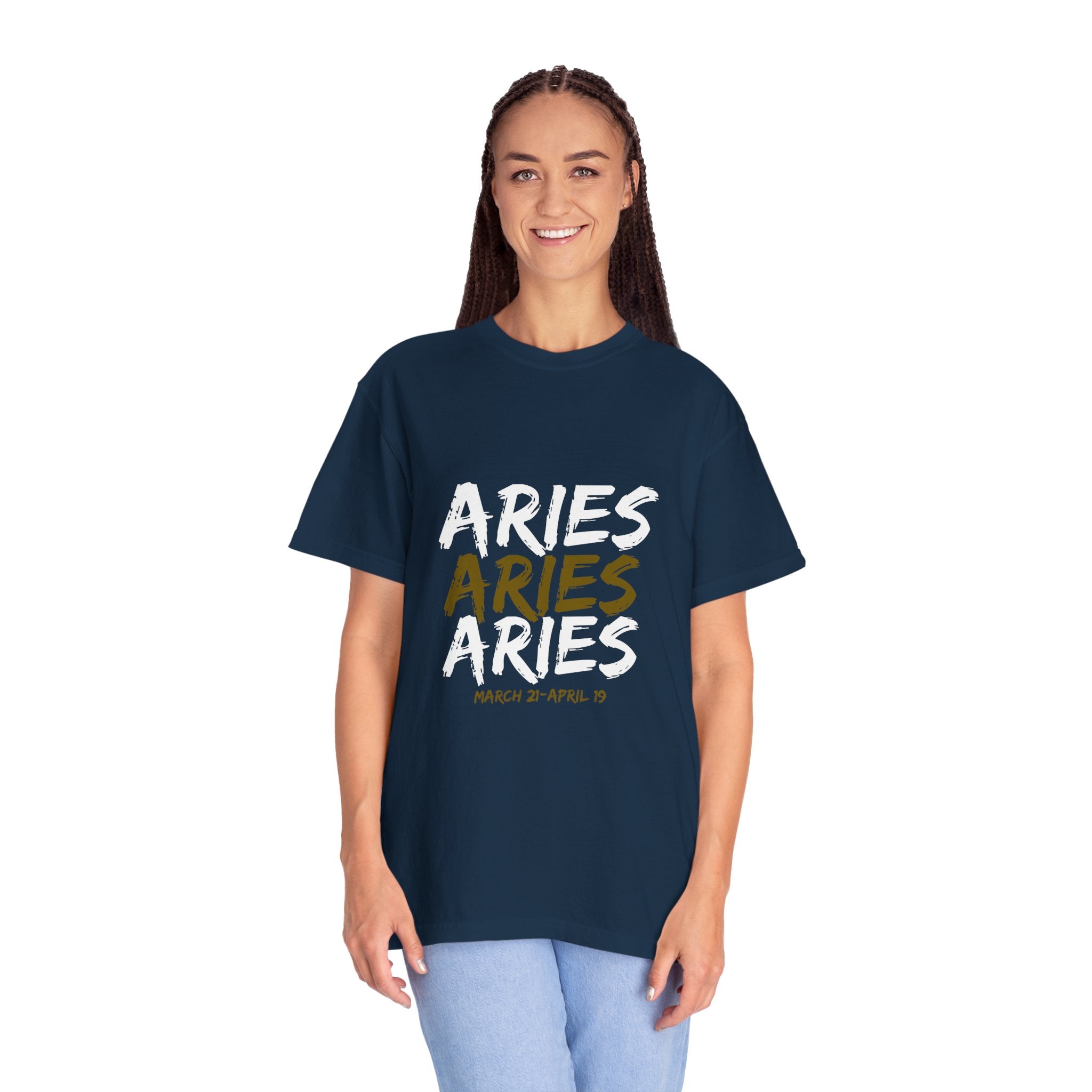 Astrology ARIES T-Shirt | Unisex Garment-Dyed Tee for Zodiac Lovers, Birthday Gift, Astrology Apparel, Horoscope Shirt, Casual Wear