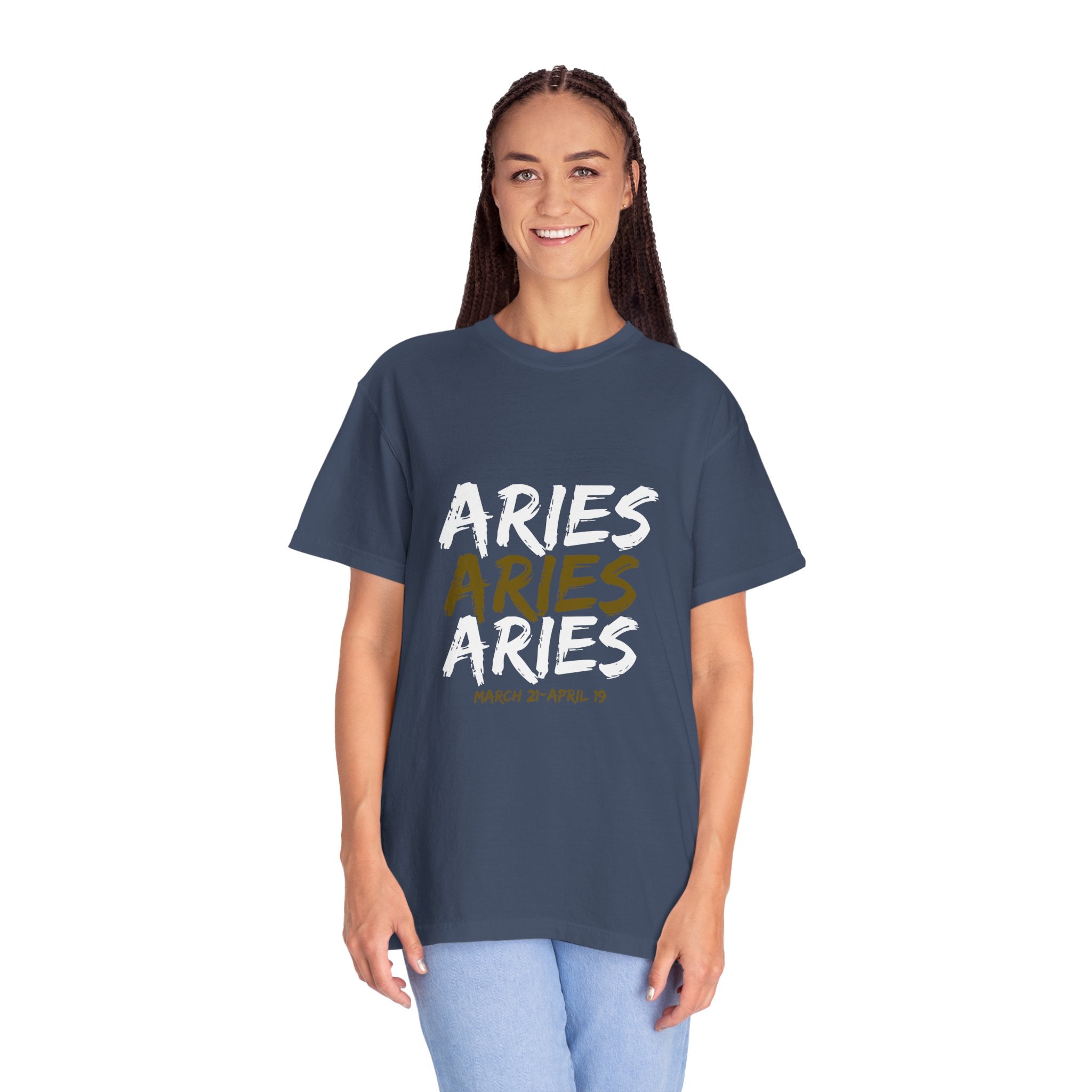 Astrology ARIES T-Shirt | Unisex Garment-Dyed Tee for Zodiac Lovers, Birthday Gift, Astrology Apparel, Horoscope Shirt, Casual Wear