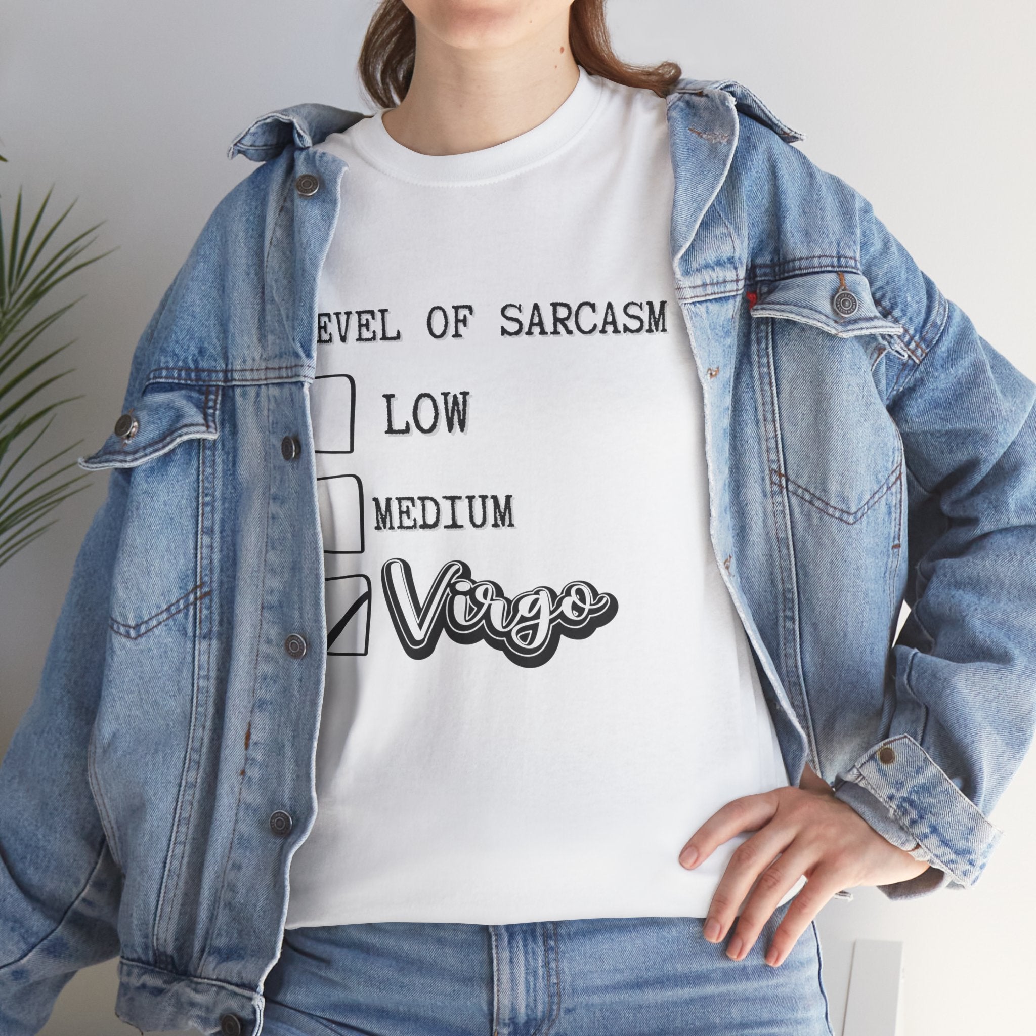 VIRGO Humor Unisex Tee, Funny Gift, Casual Wear, Sarcasm Levels Shirt, Birthday Present, Everyday Apparel