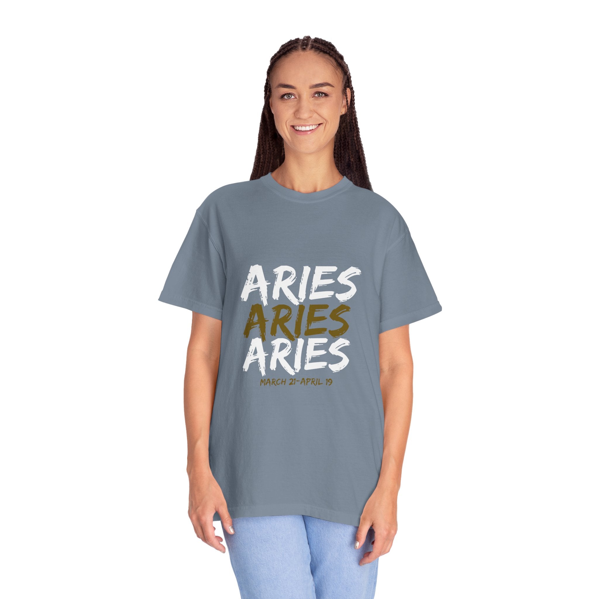 Astrology ARIES T-Shirt | Unisex Garment-Dyed Tee for Zodiac Lovers, Birthday Gift, Astrology Apparel, Horoscope Shirt, Casual Wear