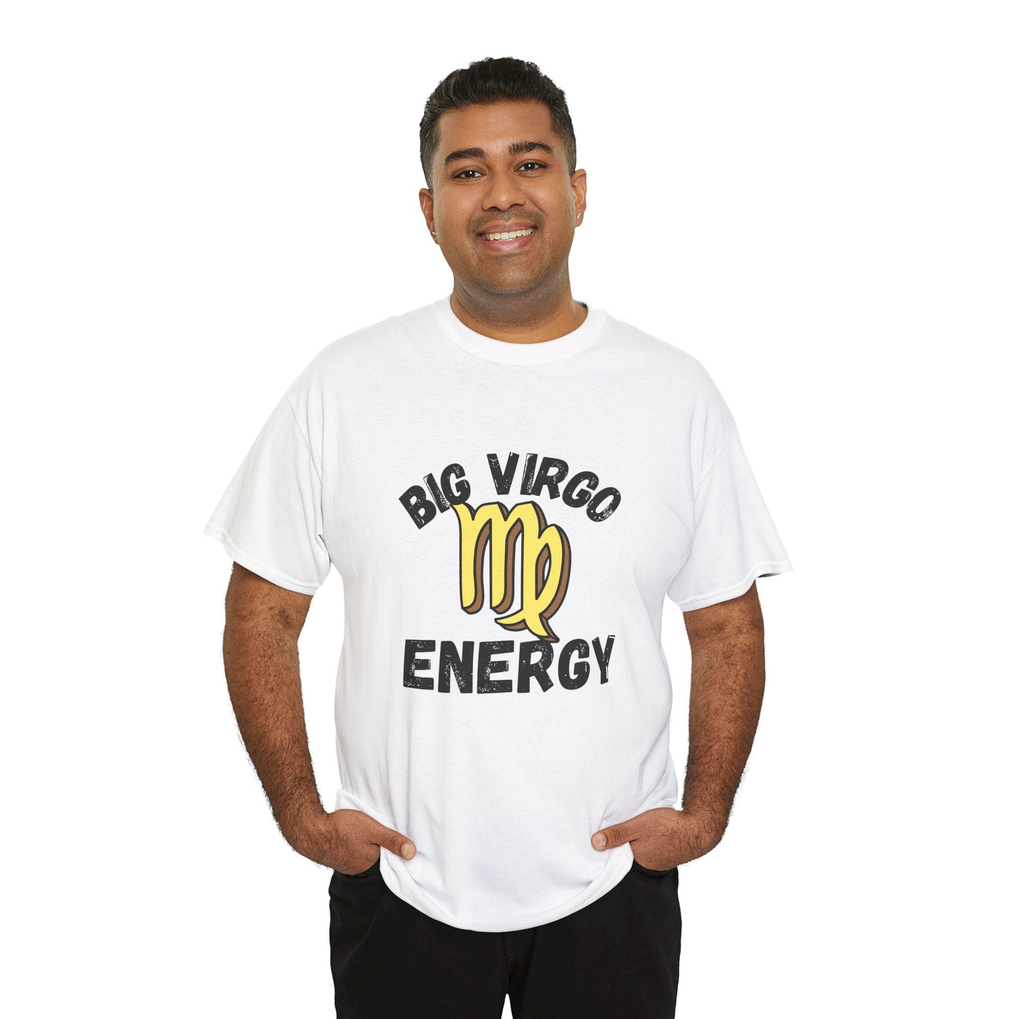 Big Virgo Energy Unisex Heavy Cotton Tee for Astrology Lovers, Zodiac Signs Shirt, Horoscope Gift, Casual Wear, Star Sign Apparel