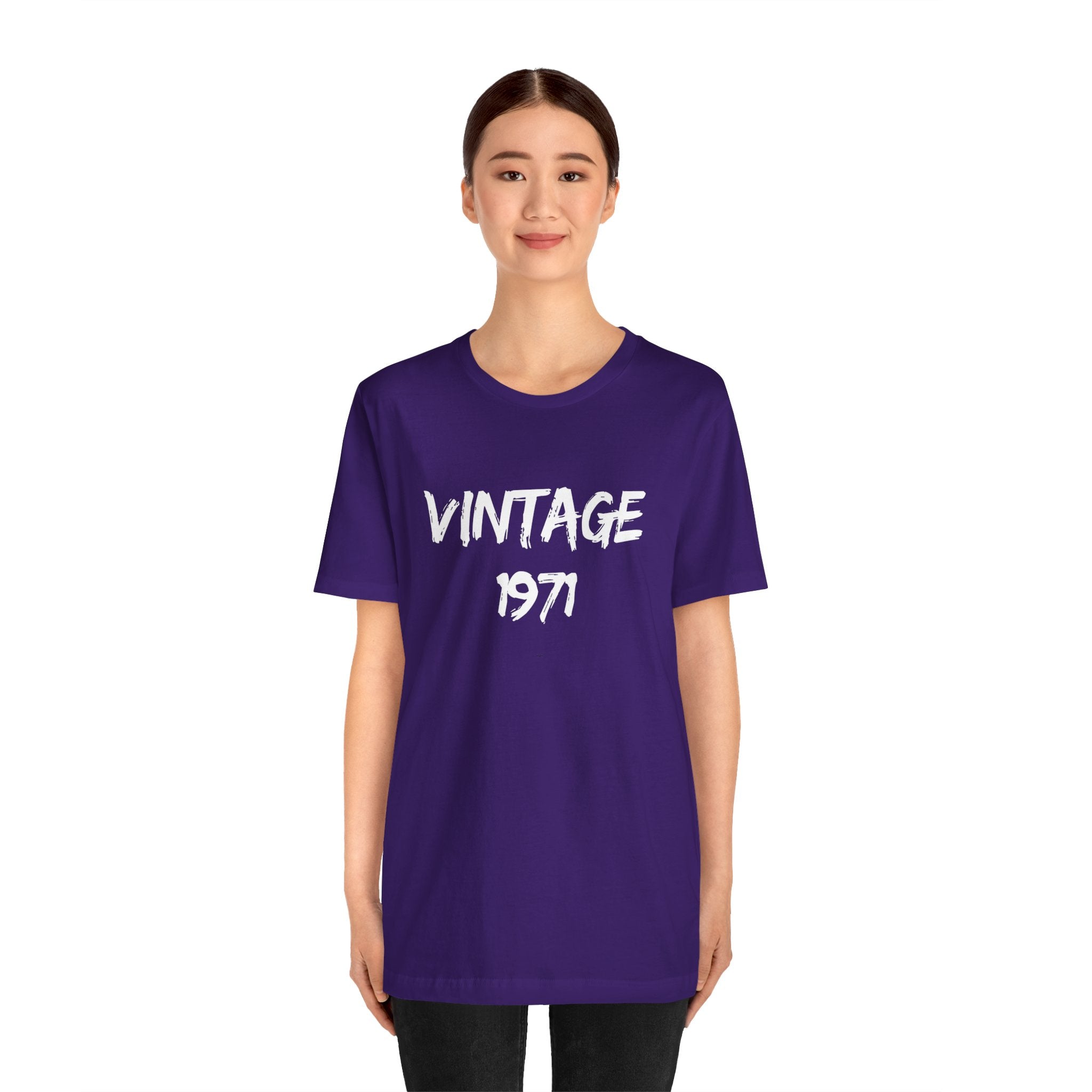 Vintage 1971 Unisex Jersey Tee, Retro Graphic Shirt, Birthday Gift, Casual Wear, Nostalgic Fashion, Summer Top