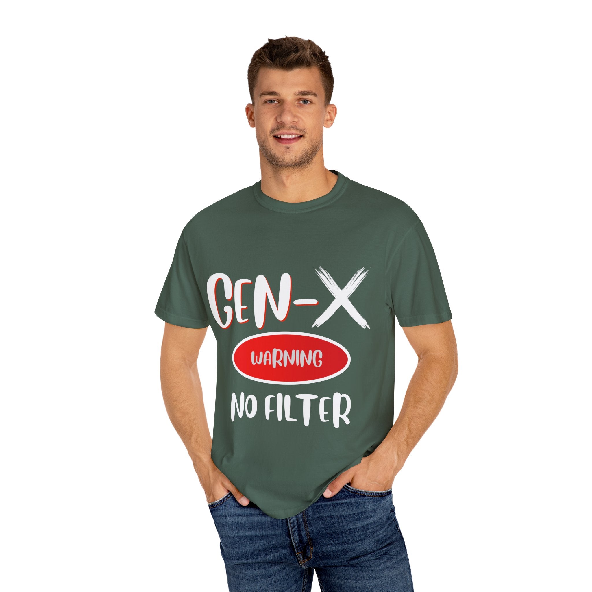 GEN-X Warning Graphic T-Shirt, Unisex Casual Tee, Trendy Everyday Wear, Gift for Friends, Summer Statement Shirt