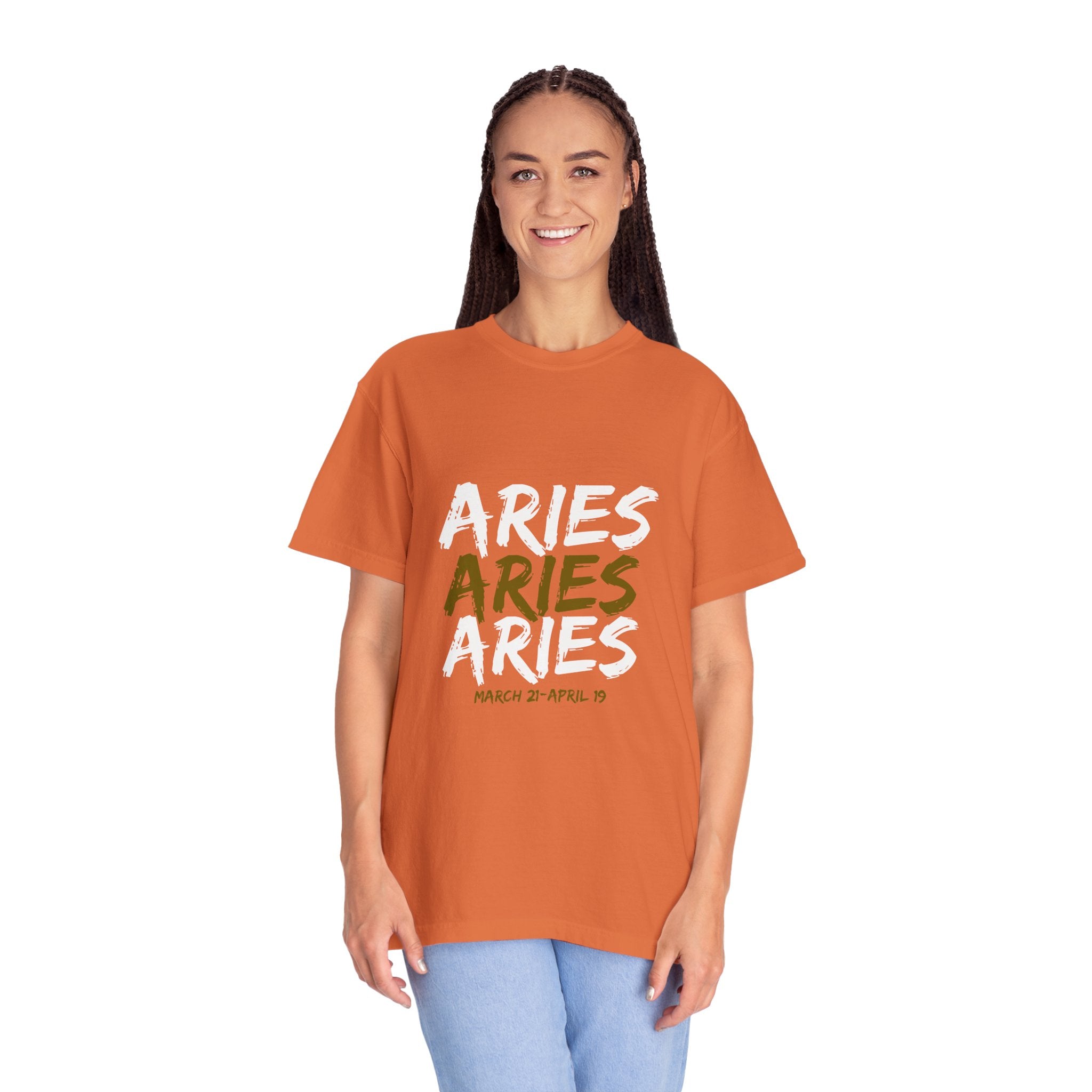 Astrology ARIES T-Shirt | Unisex Garment-Dyed Tee for Zodiac Lovers, Birthday Gift, Astrology Apparel, Horoscope Shirt, Casual Wear