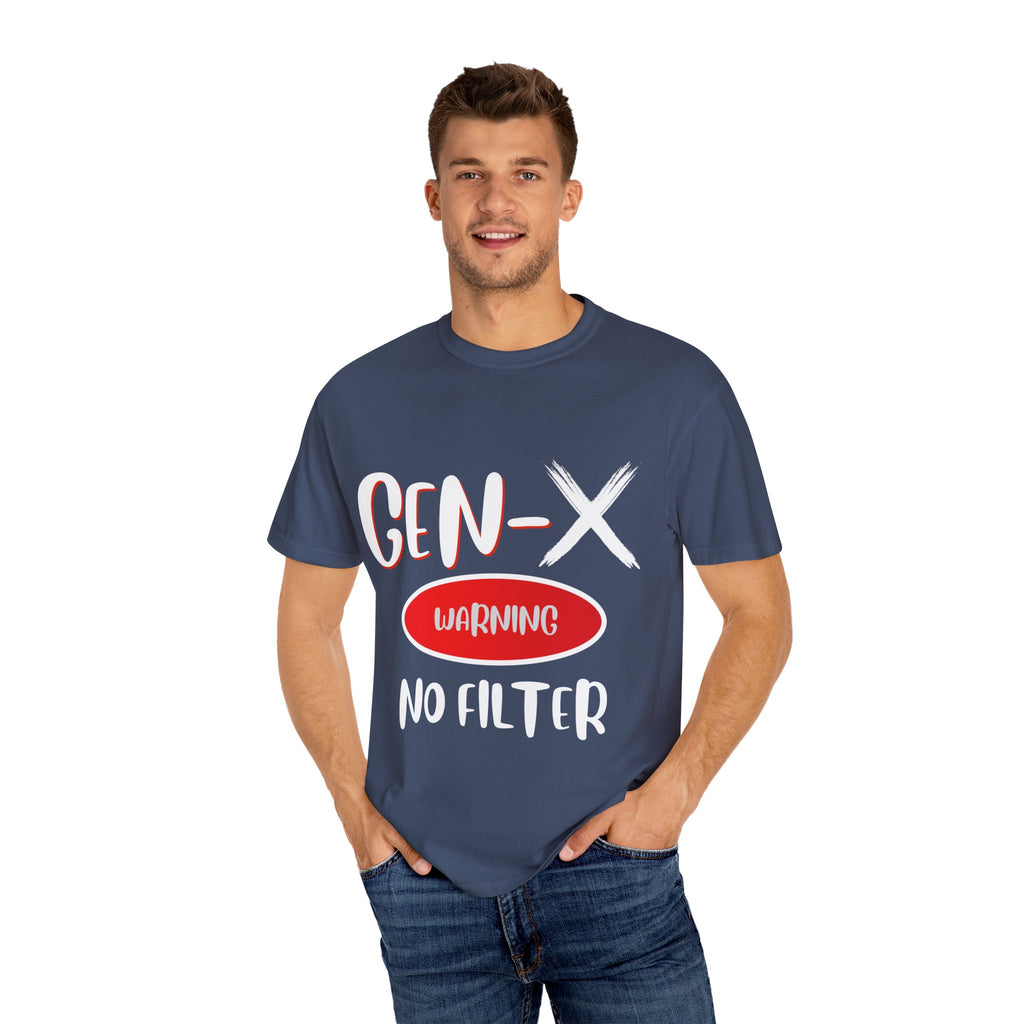 GEN-X Warning Graphic T-Shirt, Unisex Casual Tee, Trendy Everyday Wear, Gift for Friends, Summer Statement Shirt