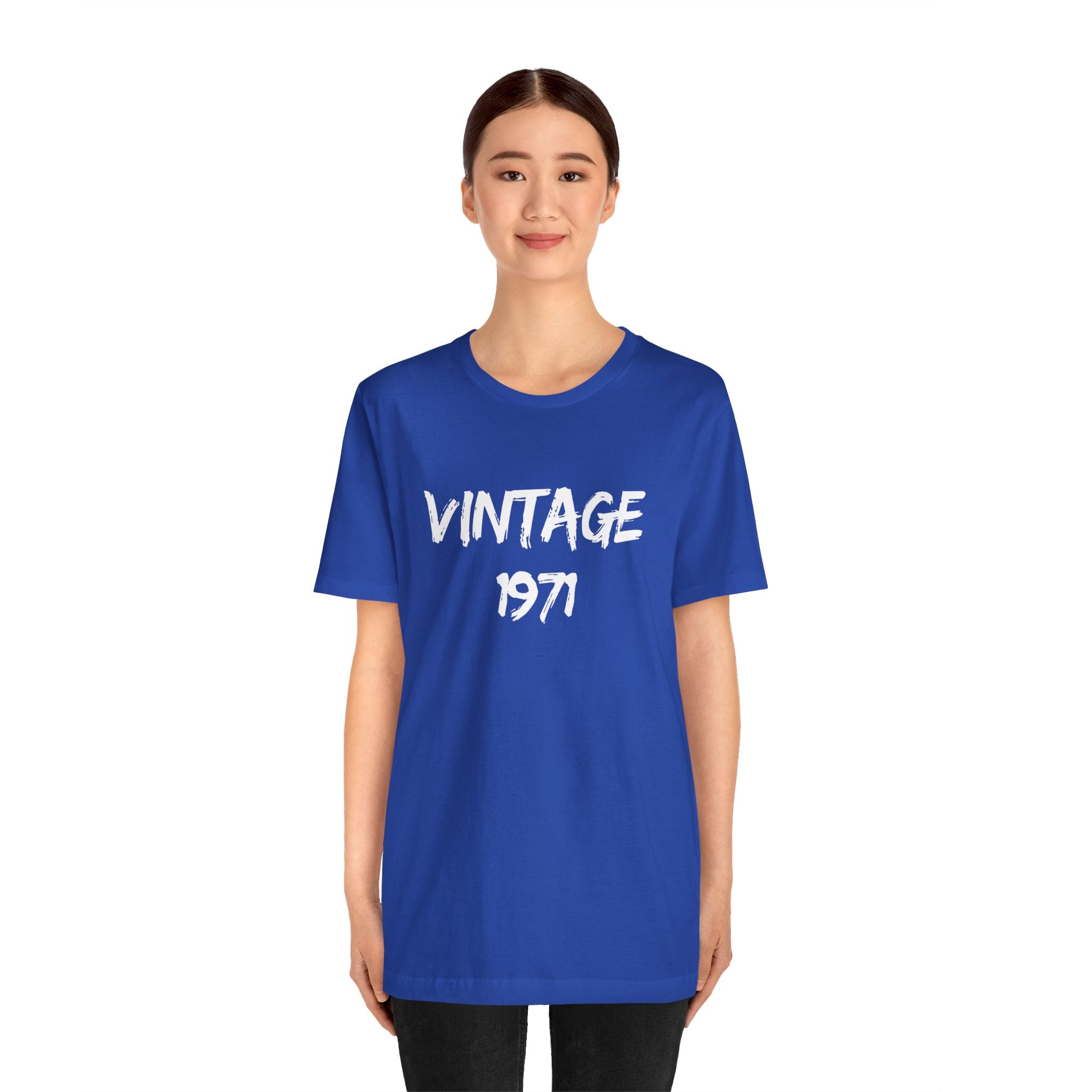 Vintage 1971 Unisex Jersey Tee, Retro Graphic Shirt, Birthday Gift, Casual Wear, Nostalgic Fashion, Summer Top