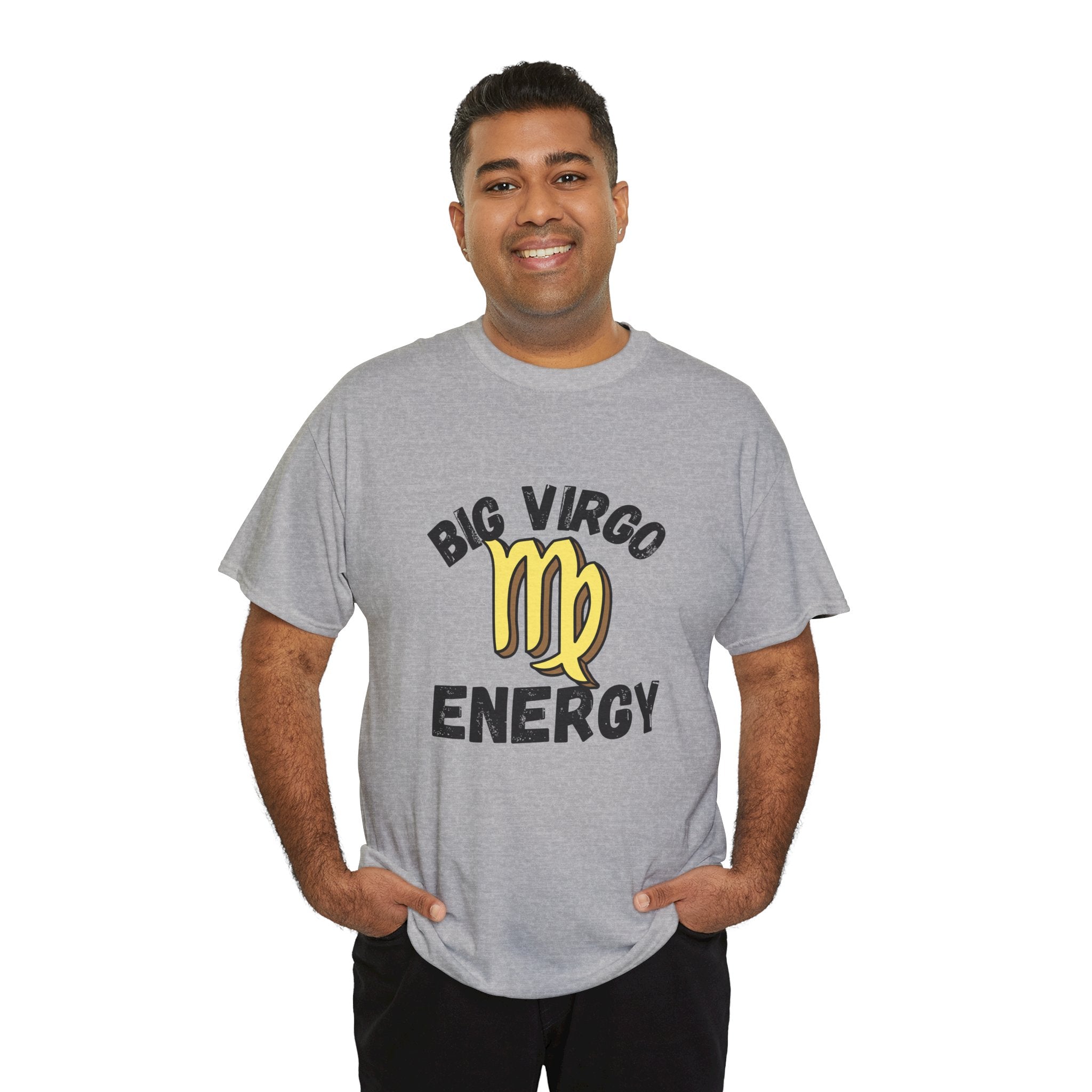 Big Virgo Energy Unisex Heavy Cotton Tee for Astrology Lovers, Zodiac Signs Shirt, Horoscope Gift, Casual Wear, Star Sign Apparel