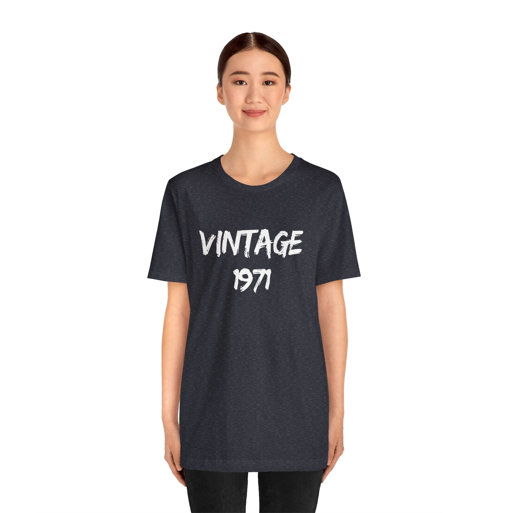 Vintage 1971 Unisex Jersey Tee, Retro Graphic Shirt, Birthday Gift, Casual Wear, Nostalgic Fashion, Summer Top
