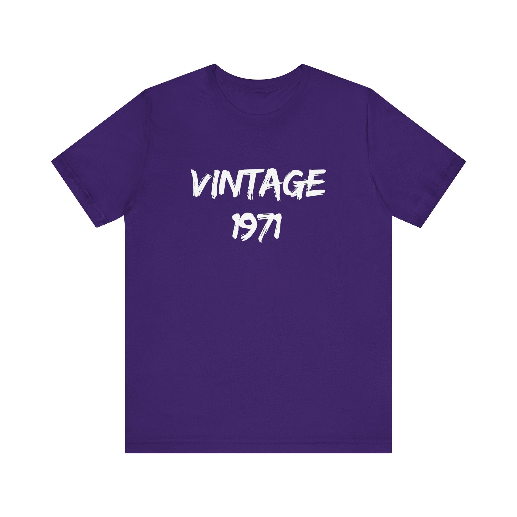 Vintage 1971 Unisex Jersey Tee, Retro Graphic Shirt, Birthday Gift, Casual Wear, Nostalgic Fashion, Summer Top