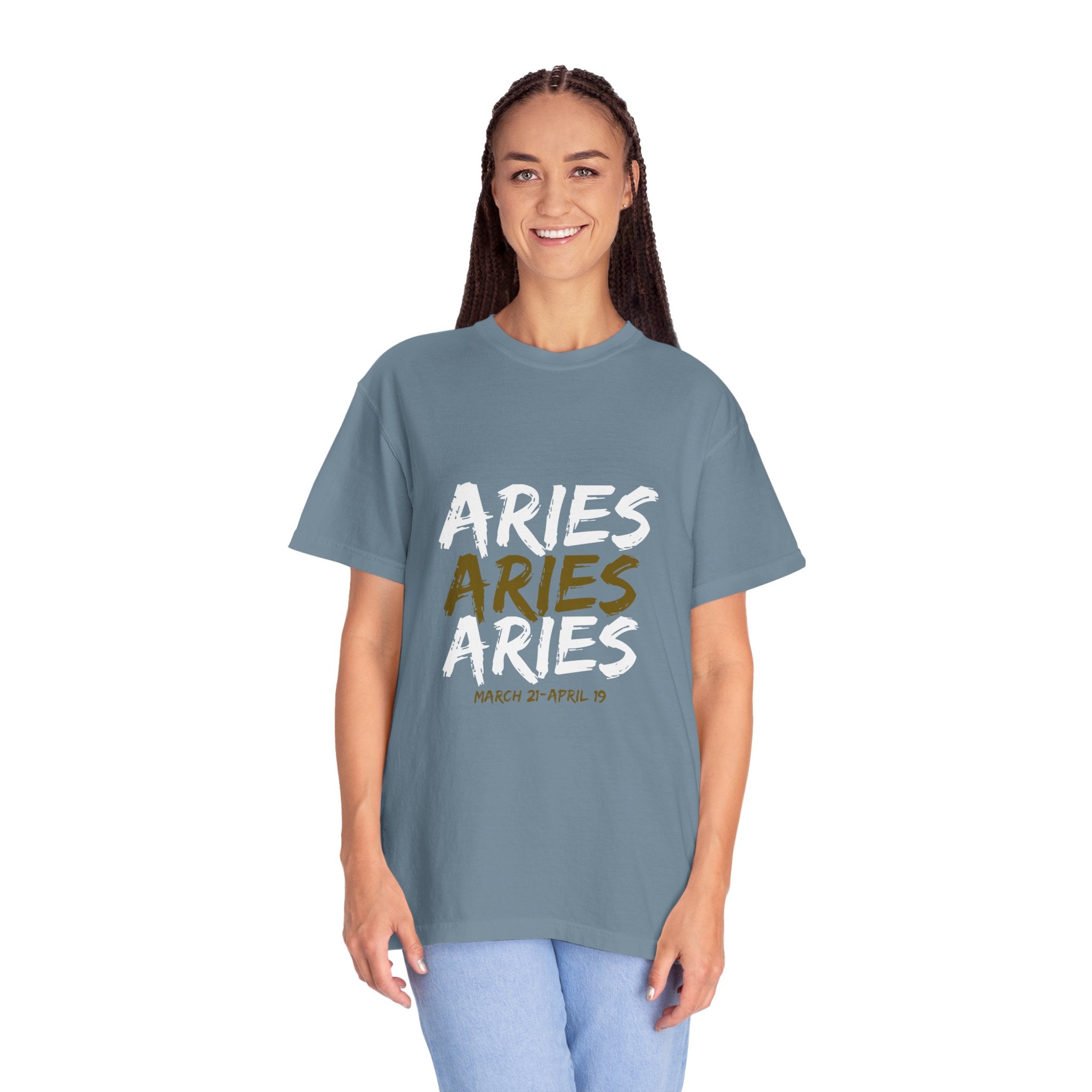 Astrology ARIES T-Shirt | Unisex Garment-Dyed Tee for Zodiac Lovers, Birthday Gift, Astrology Apparel, Horoscope Shirt, Casual Wear