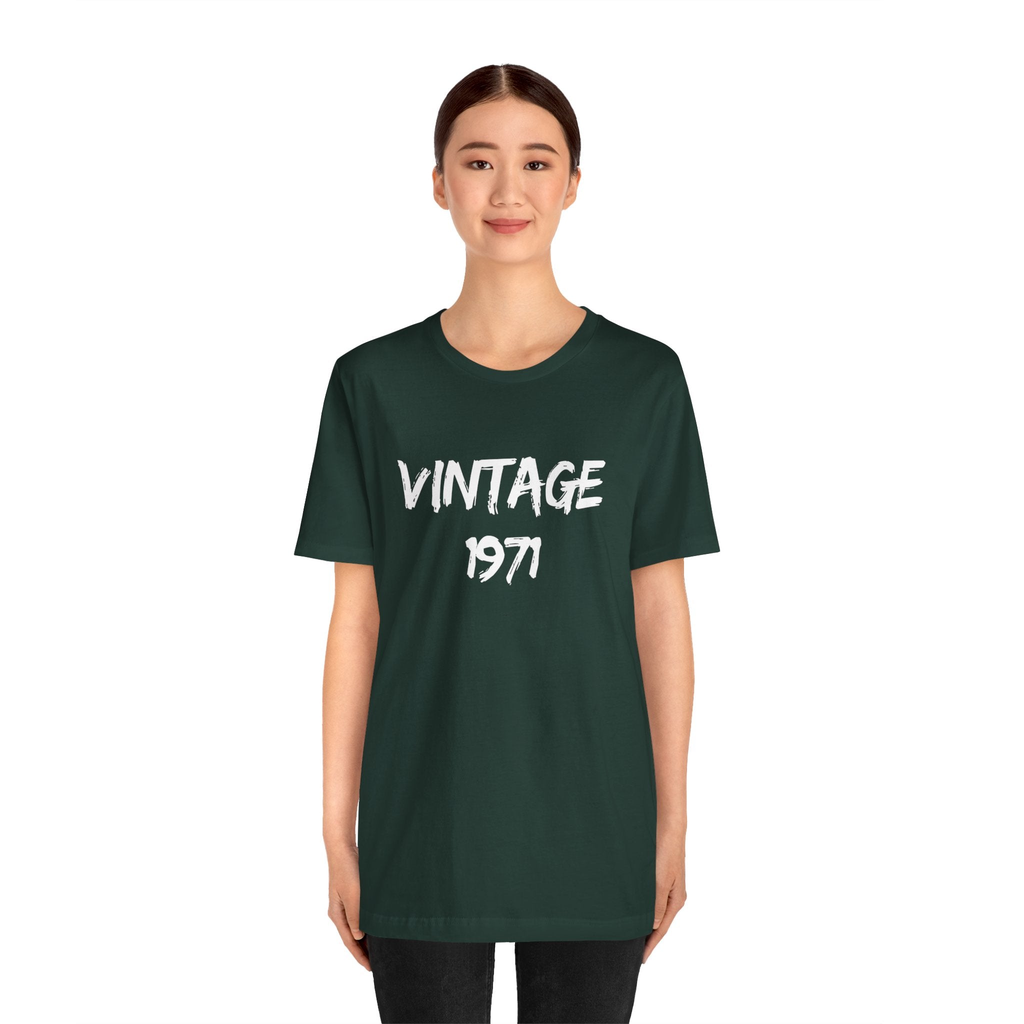 Vintage 1971 Unisex Jersey Tee, Retro Graphic Shirt, Birthday Gift, Casual Wear, Nostalgic Fashion, Summer Top