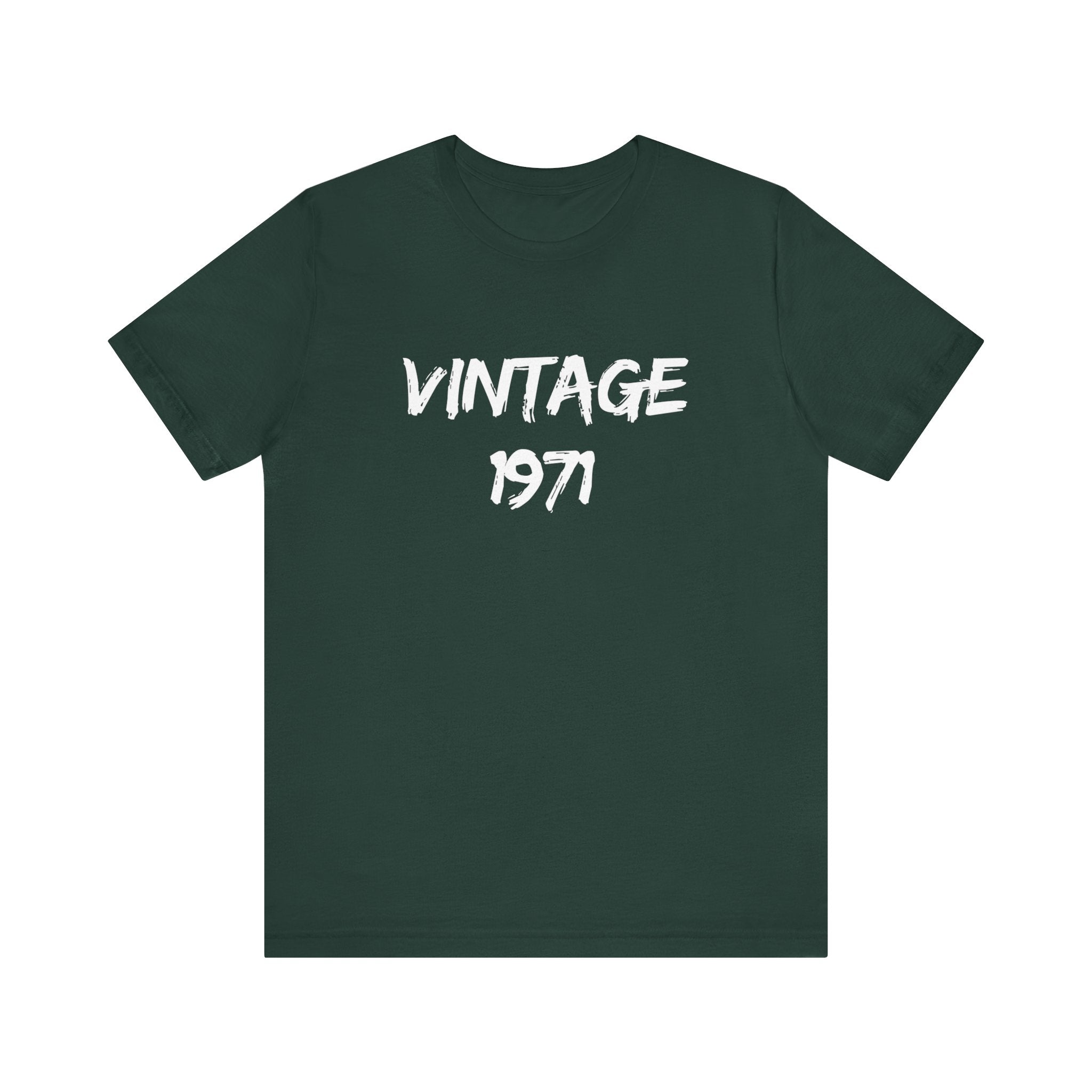 Vintage 1971 Unisex Jersey Tee, Retro Graphic Shirt, Birthday Gift, Casual Wear, Nostalgic Fashion, Summer Top